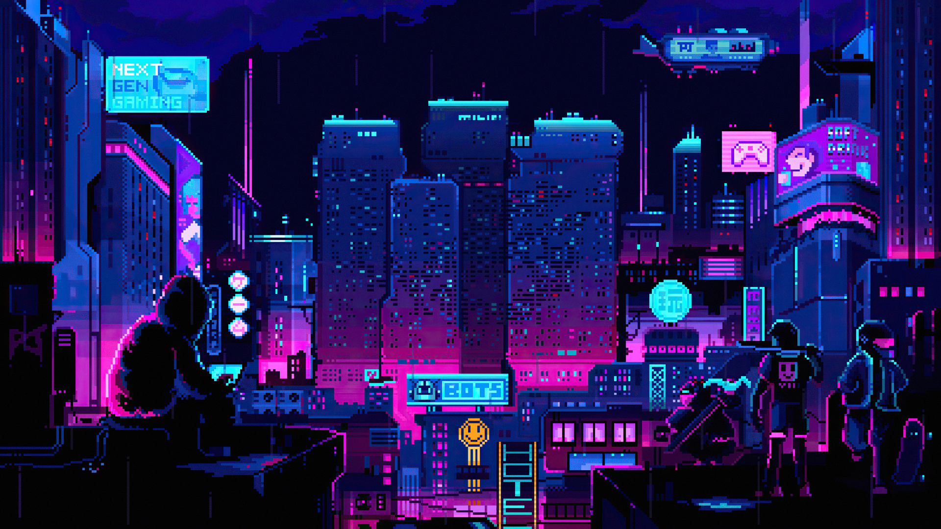 Cyberpunk Neon Abstract Wallpaper Colorful - KDE Store