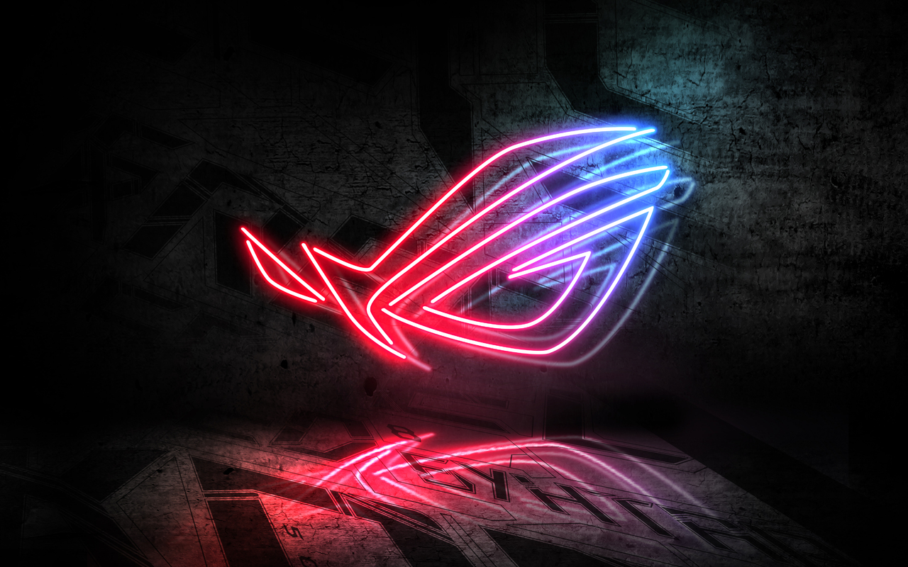 1280x800 Rog Neon Logo 5k 7p Hd 4k Wallpapers Images Backgrounds Photos And Pictures