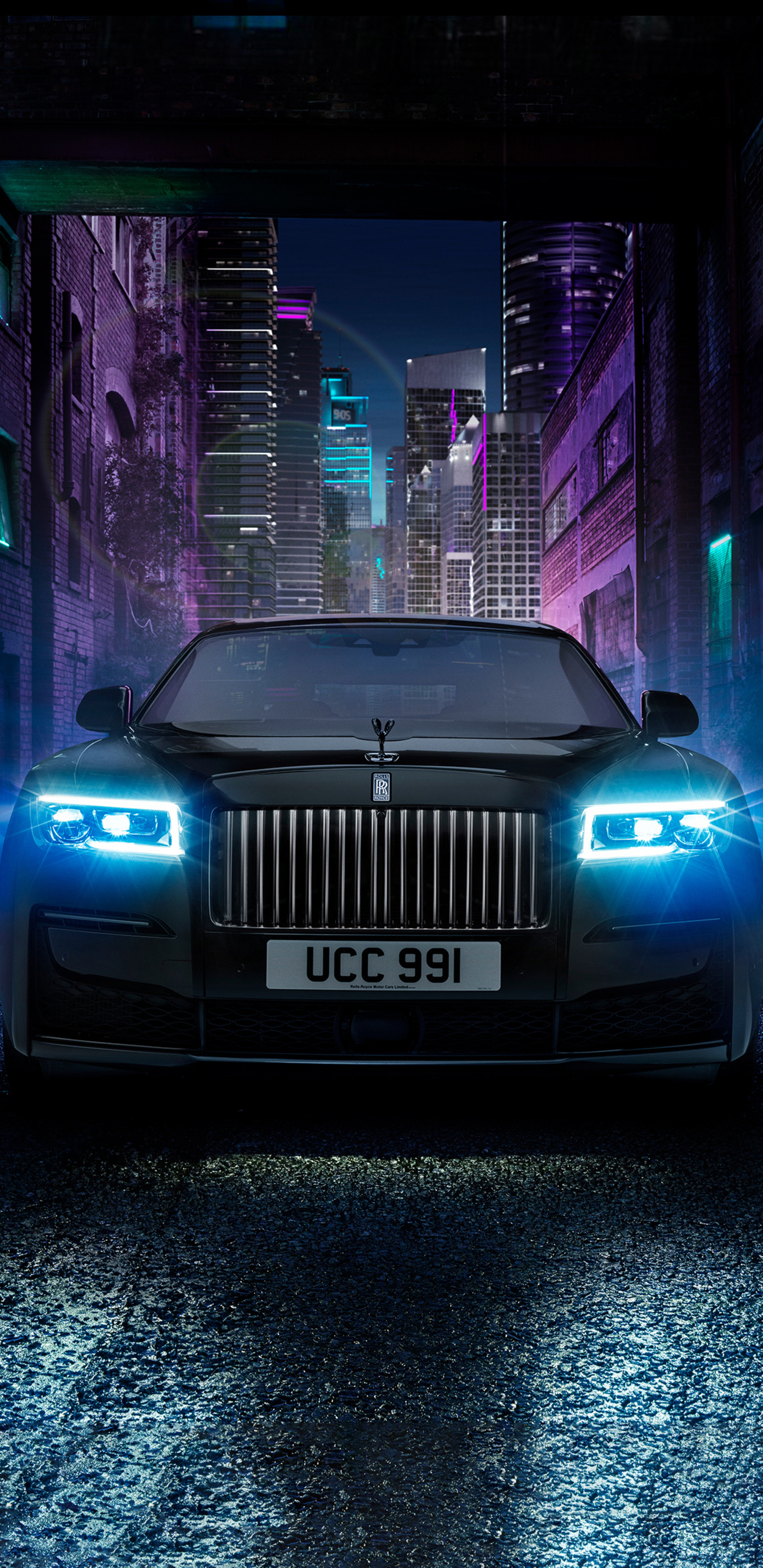 Rolls Royce Black Badge Ghost 2021 4k Wallpaper In 1440x2960 Resolution