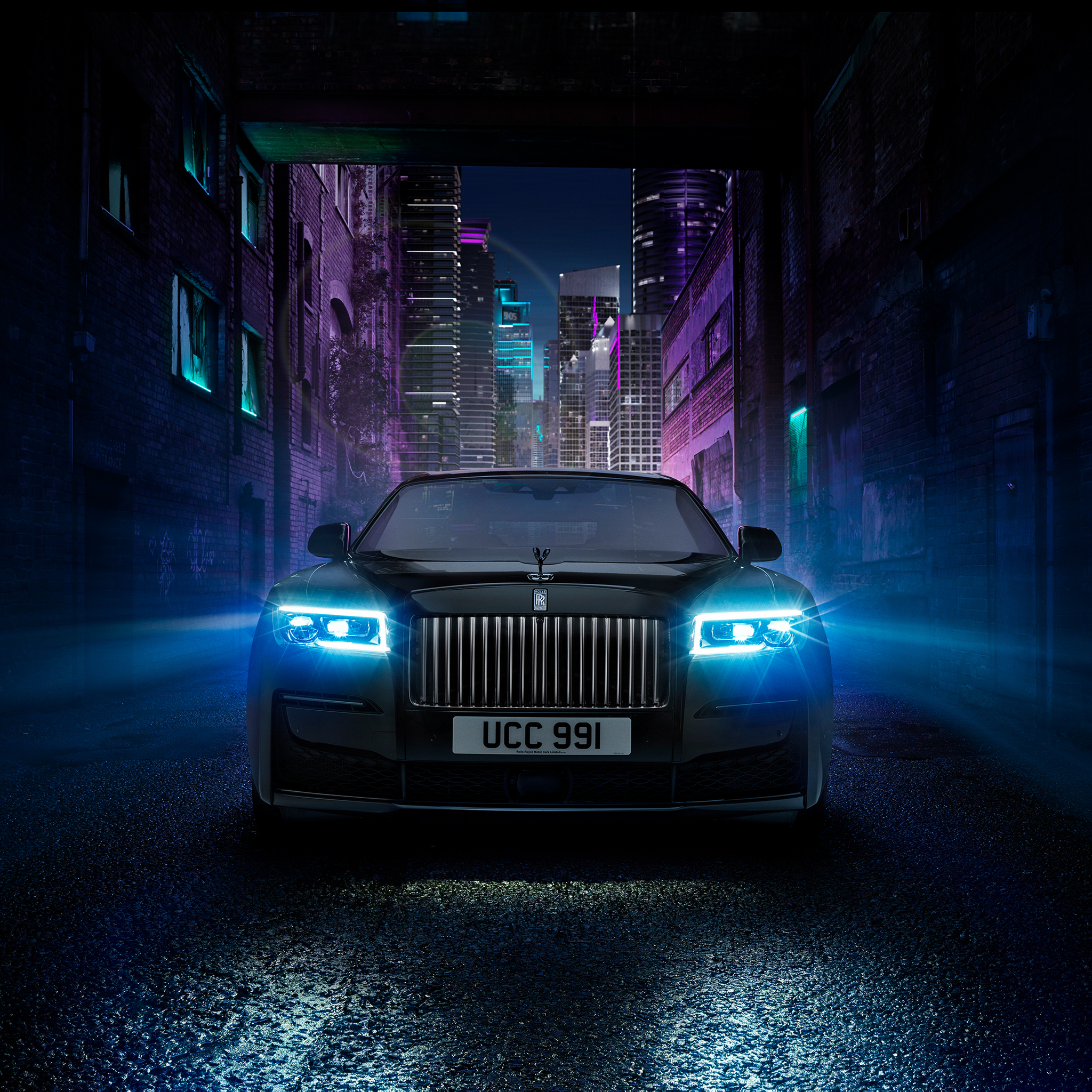Rolls Royce Black Badge Ghost 2021 4k Wallpaper In 2048x2048 Resolution