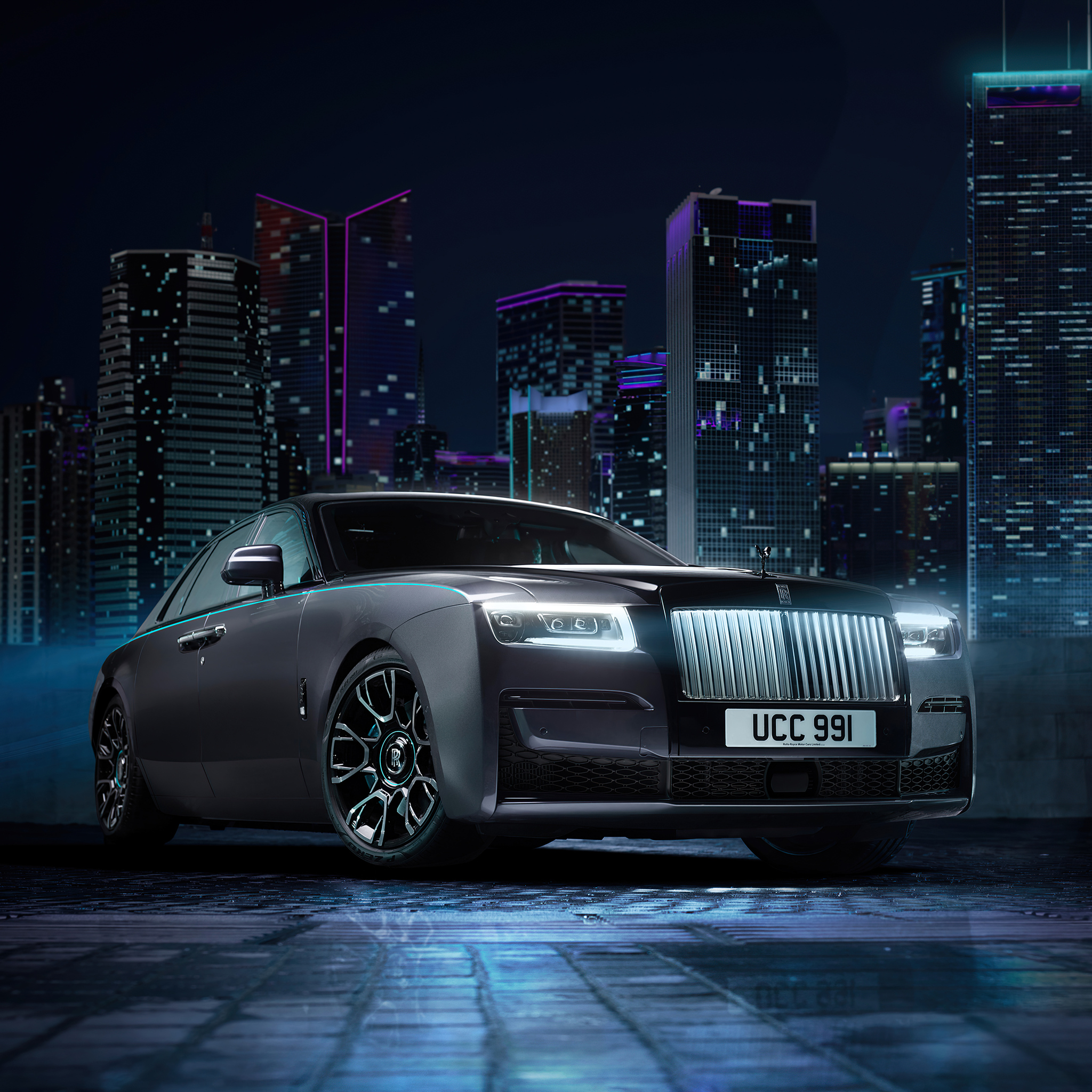 Rolls Royce Black Badge Ghost 2021 5k Wallpaper In 2048x2048 Resolution