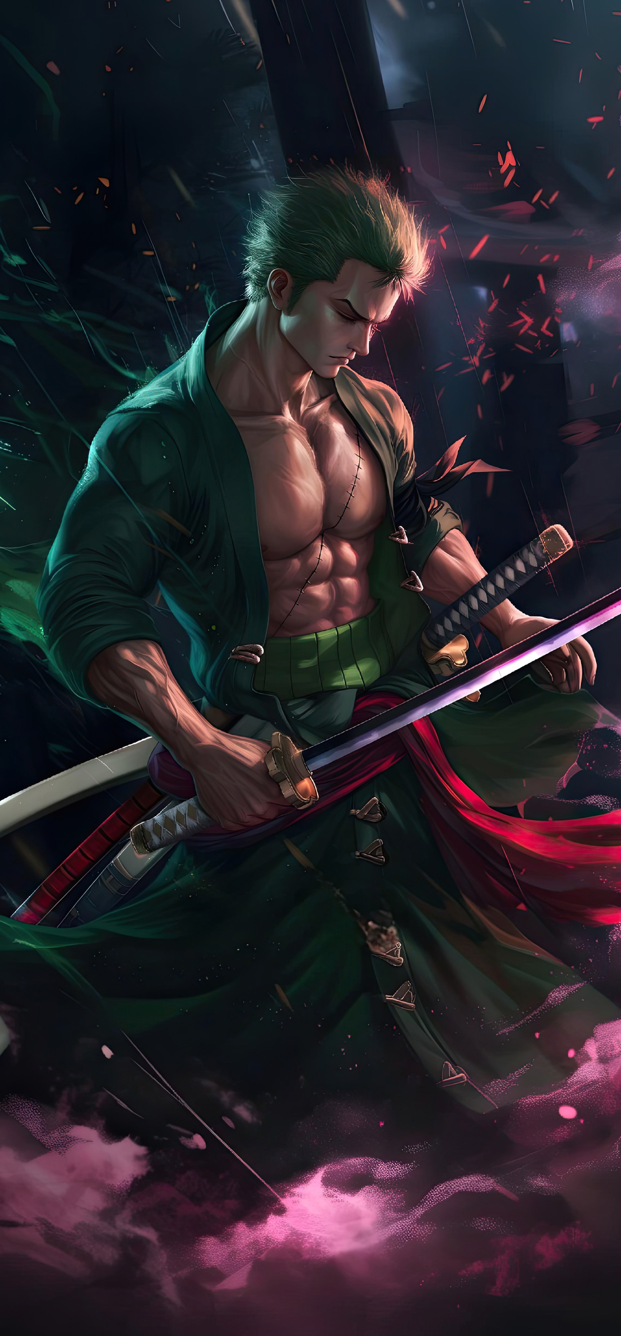 1242x2668 Roronoa Zoro From One Piece 2024 Iphone XS MAX ,HD 4k ...