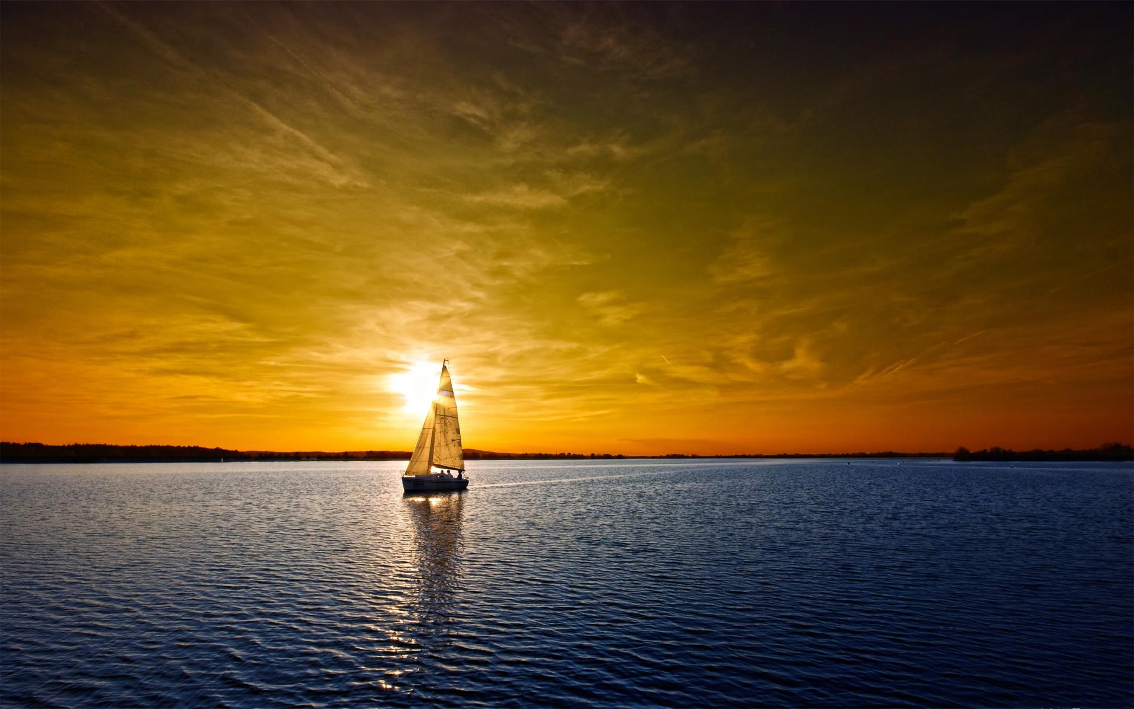 sailboat and water