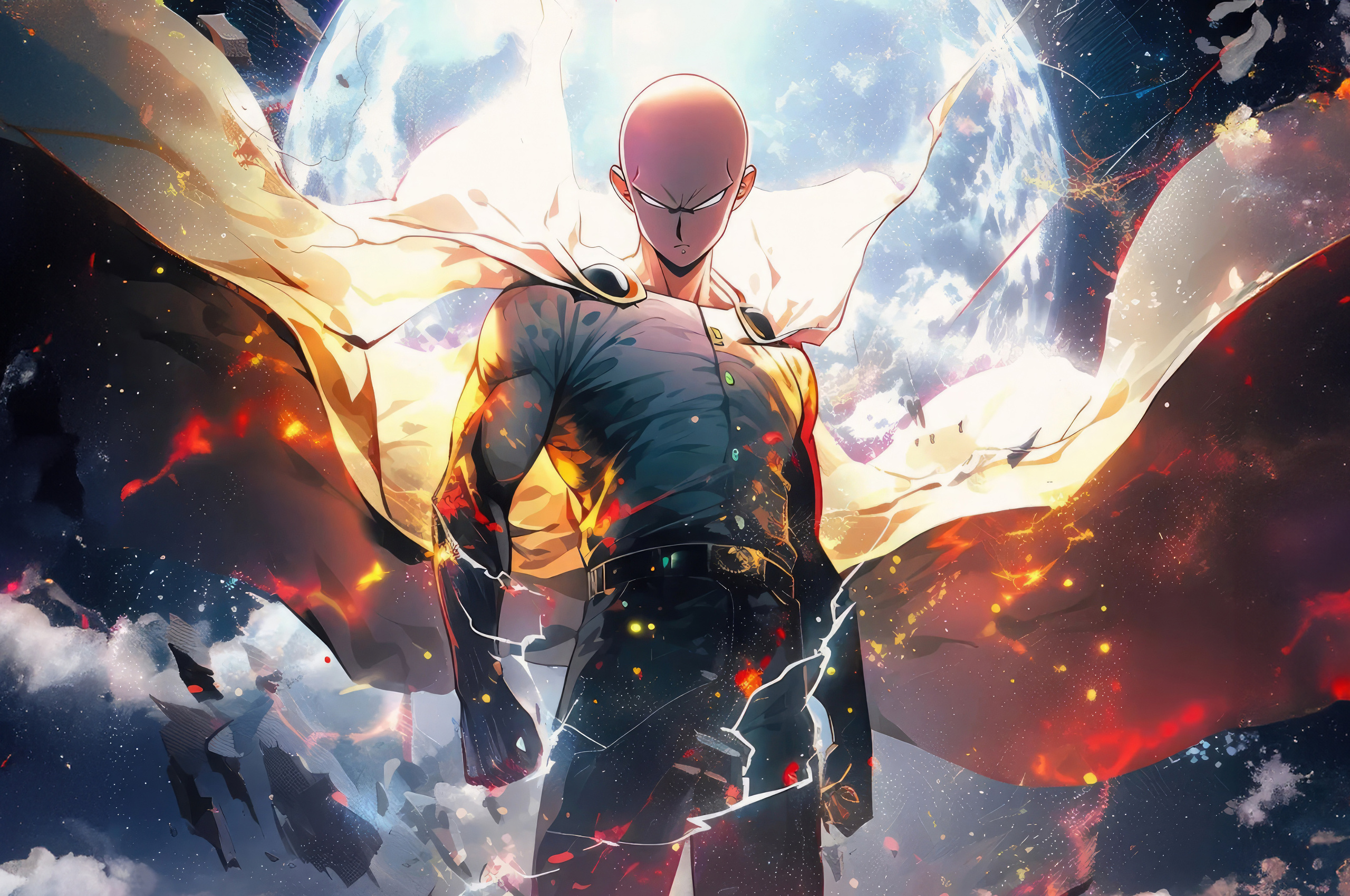 One Punch Man Wallpaper 4K, 5K, Saitama