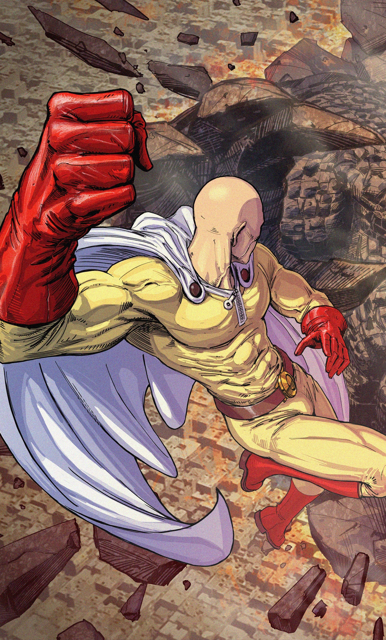 One-Punch Man Saitama Art Wallpapers - Anime Wallpaper iPhone