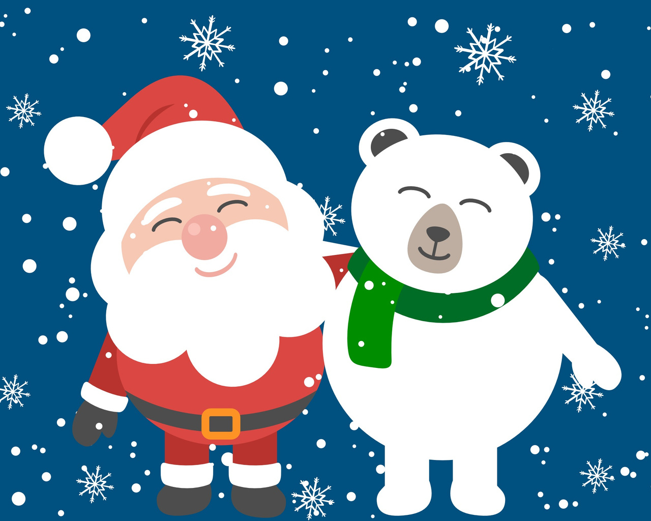 1280x1024 Santa Clause And Bear Friend Wallpaper,1280x1024 Resolution ...