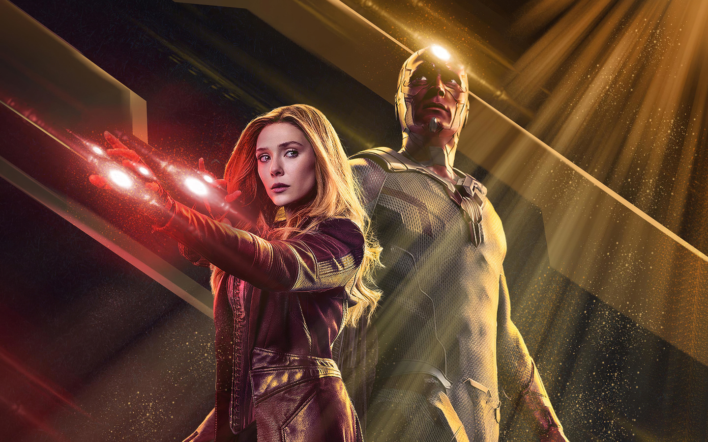 1440x900 Scarlet Witch And Vision Wandavision 4k Wallpaper,1440x900