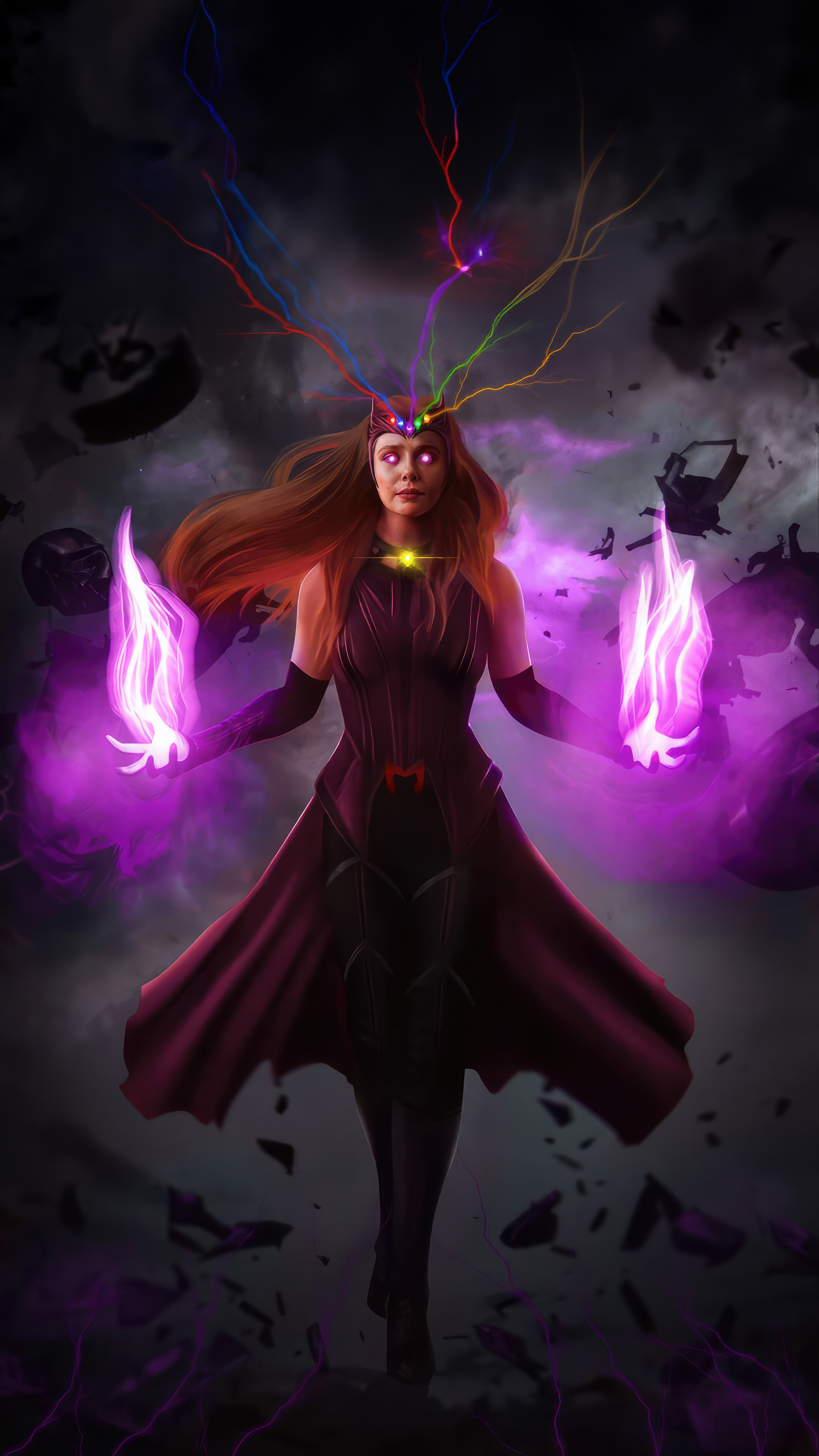 Scarlet Witch Connection To Infinity Wallpaper In 2160x3840 Resolution