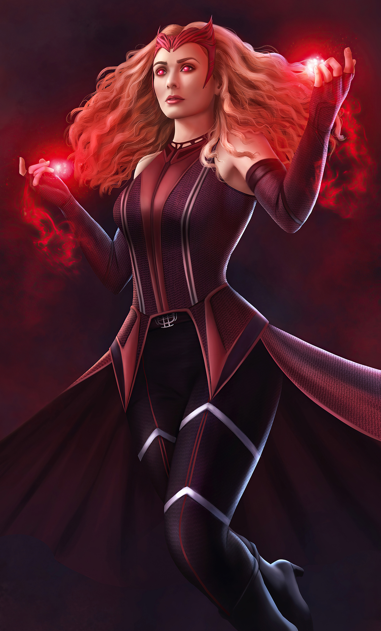 1280x2120 Scarlet Witch Magic Girl 4k iPhone 6+ HD 4k Wallpapers ...