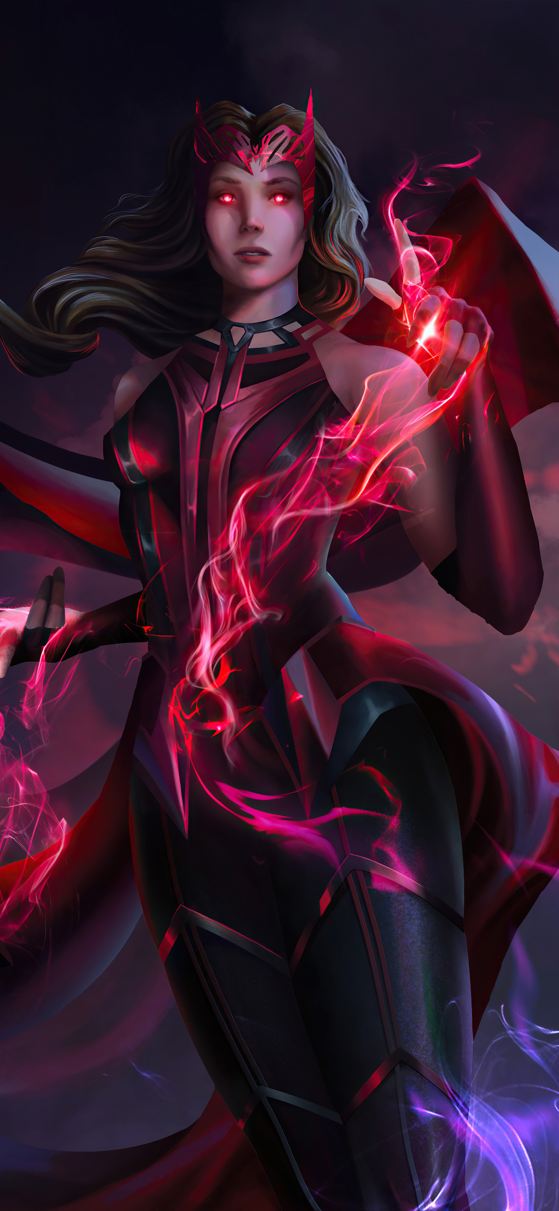 Download wallpaper 750x1334 the scarlet witch wanda vision 2021 fan art  iphone 7 iphone 8 750x1334 hd background 26969