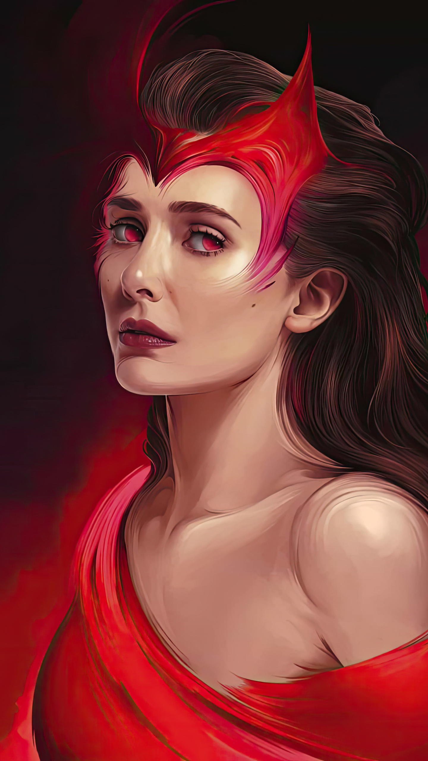 1440x2560 Scarlet Witch Wrath Samsung Galaxy S6,S7 ,Google Pixel XL ...