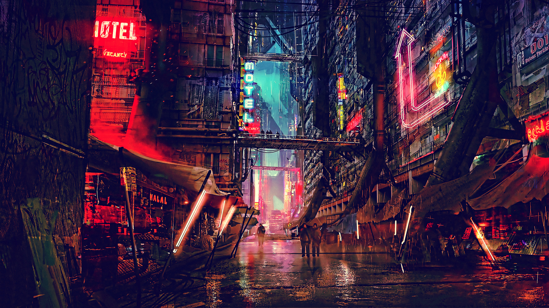 Cyberpunk city. (1920x1080) : r/wallpaper