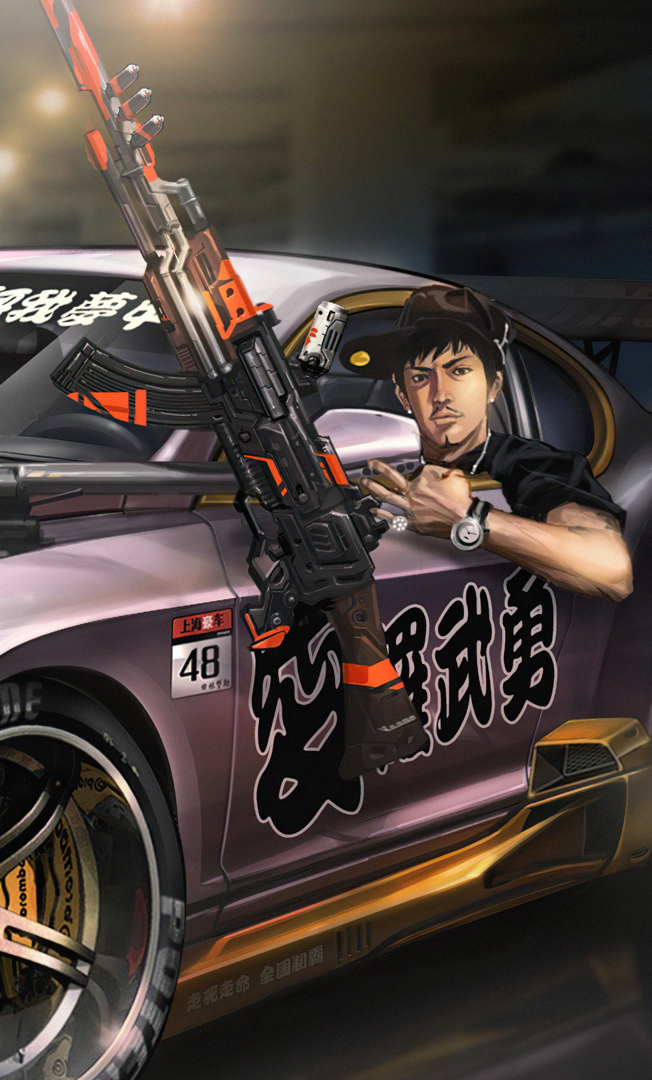 1280x2120 Scifi Car Loaded With Guns 4k iPhone 6+ ,HD 4k Wallpapers