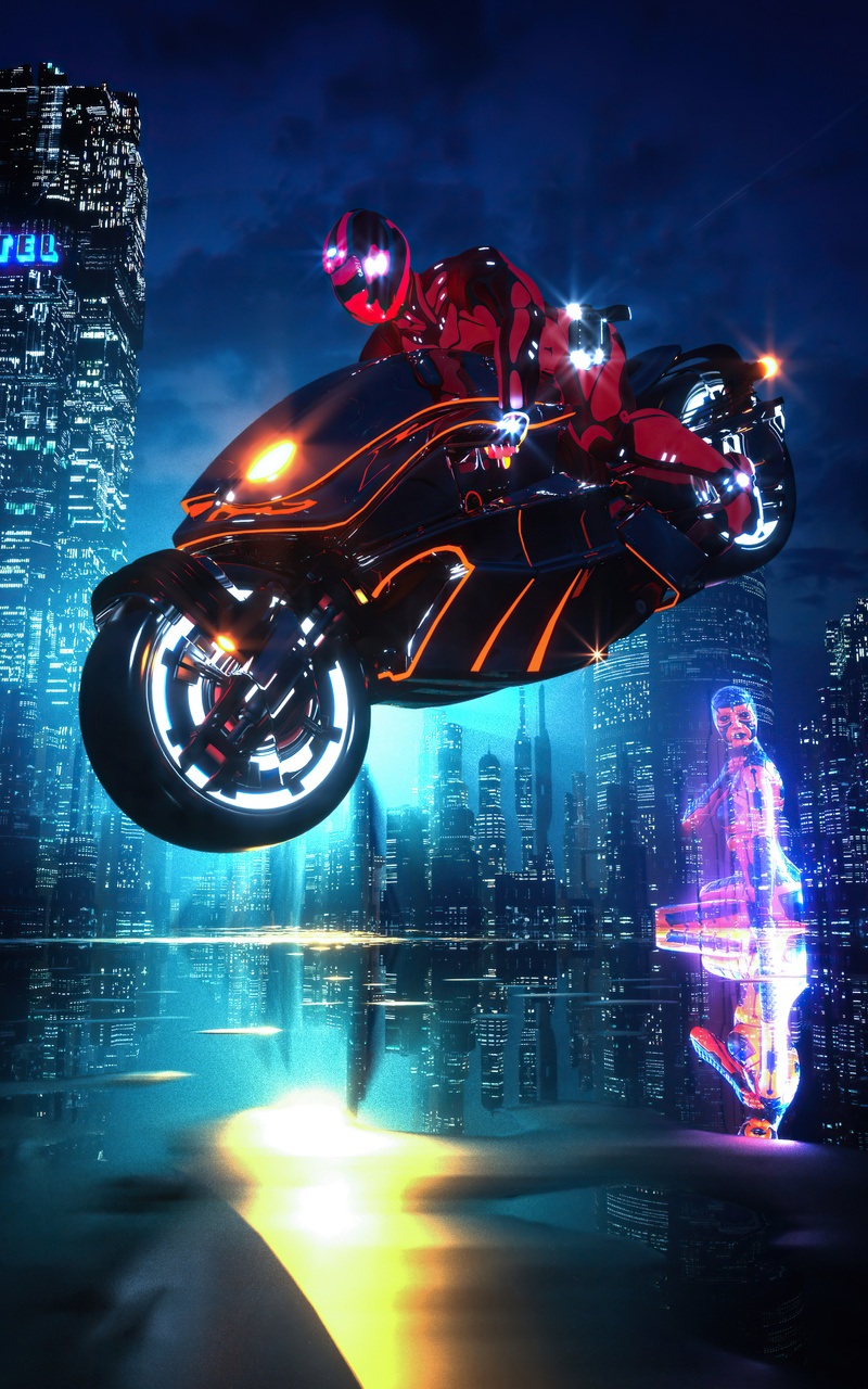 800x1280 Scifi Cyberpunk Bike 4k Nexus 7,Samsung Galaxy Tab 10,Note ...