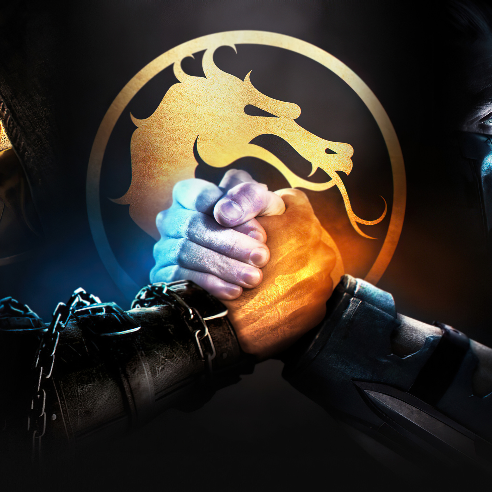 2048x2048 SCORPION AND SUB ZERO Mortal Kombat Ipad Air ,HD 4k