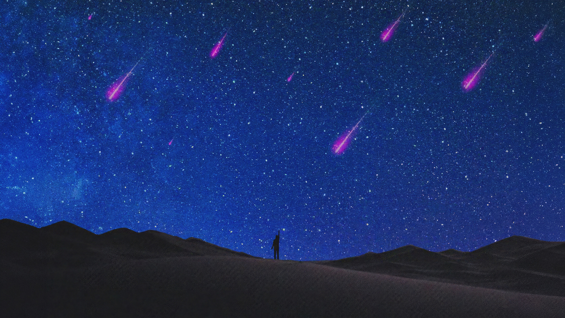 1920x1080 Shooting Stars Adorn The Night Sky Laptop Full HD 1080P ,HD