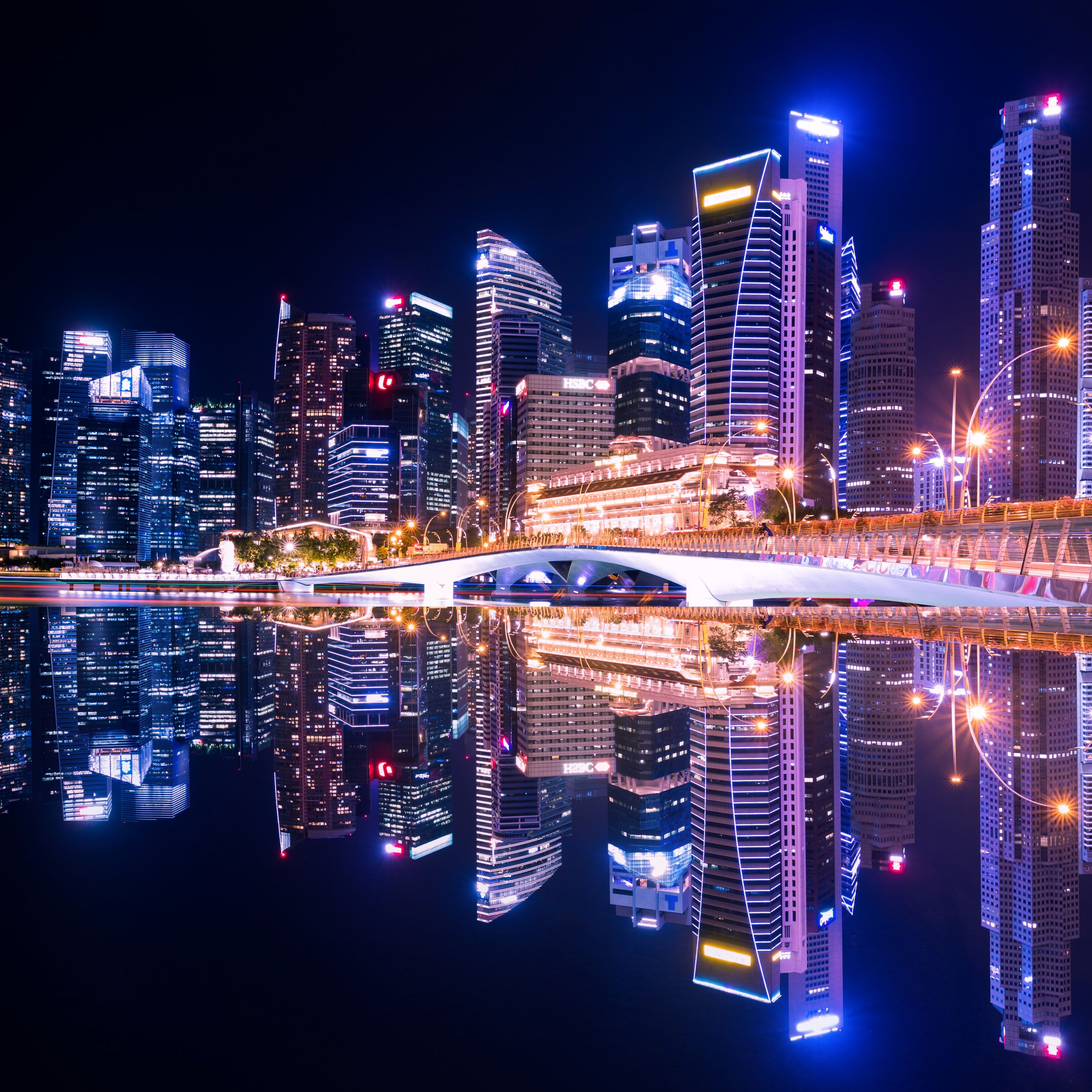 Красивые фотки городов. Скайлайн города. Сингапур Скайлайн. Сингапур 8k. Ночной Сингапур вид с высотки.