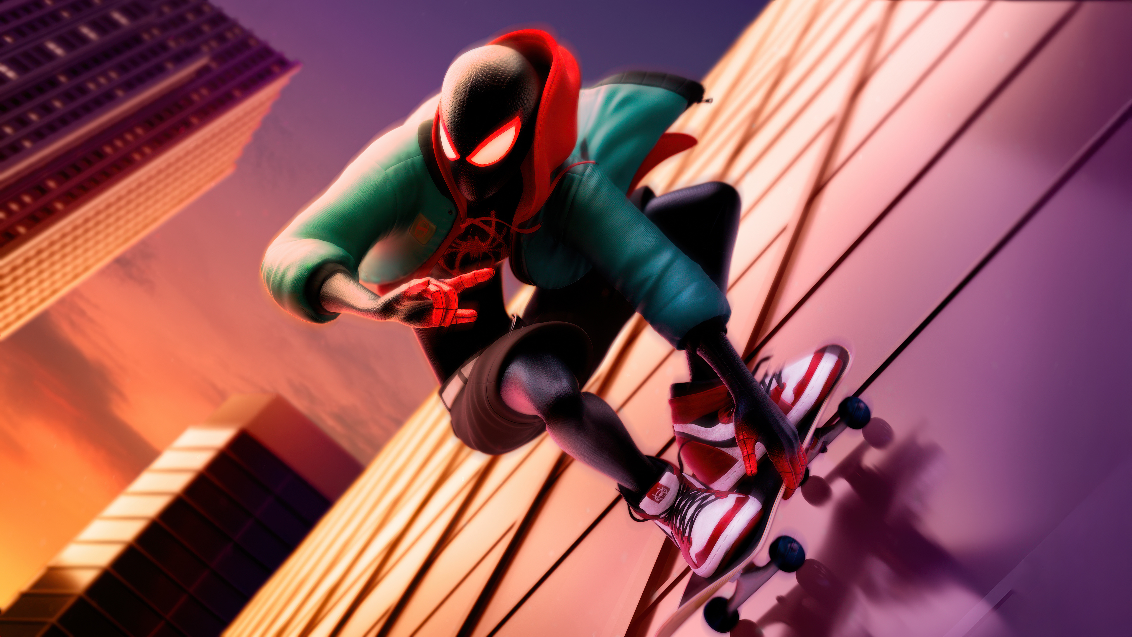 3840x2160 Skater Miles Morales 4K ,HD 4k Wallpapers,Images,Backgrounds ...