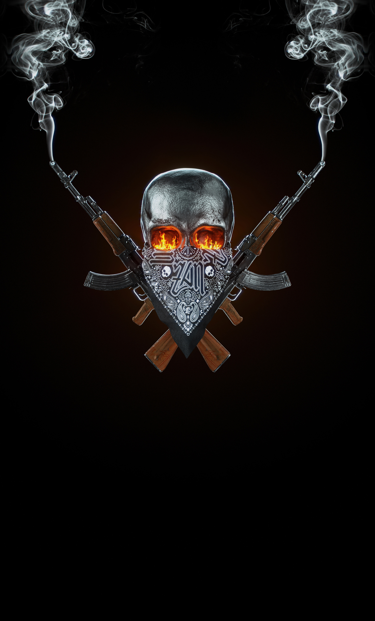 1280x2120 Skull And Guns iPhone 6+ HD 4k Wallpapers, Images, Backgrounds,  Photos and Pictures