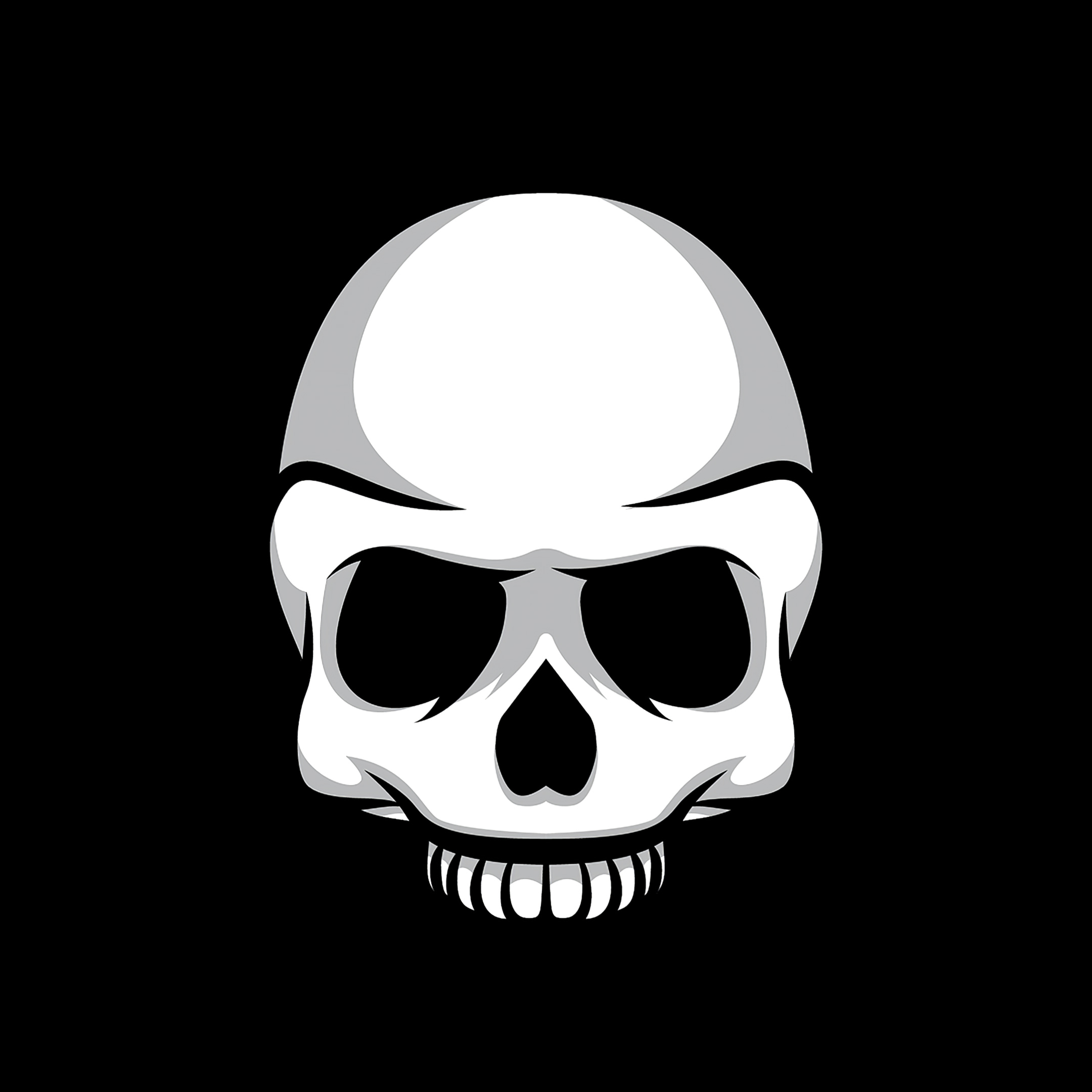 2932x2932 Skull Black Minimalism 4k Ipad Pro Retina Display HD 4k  Wallpapers, Images, Backgrounds, Photos and Pictures