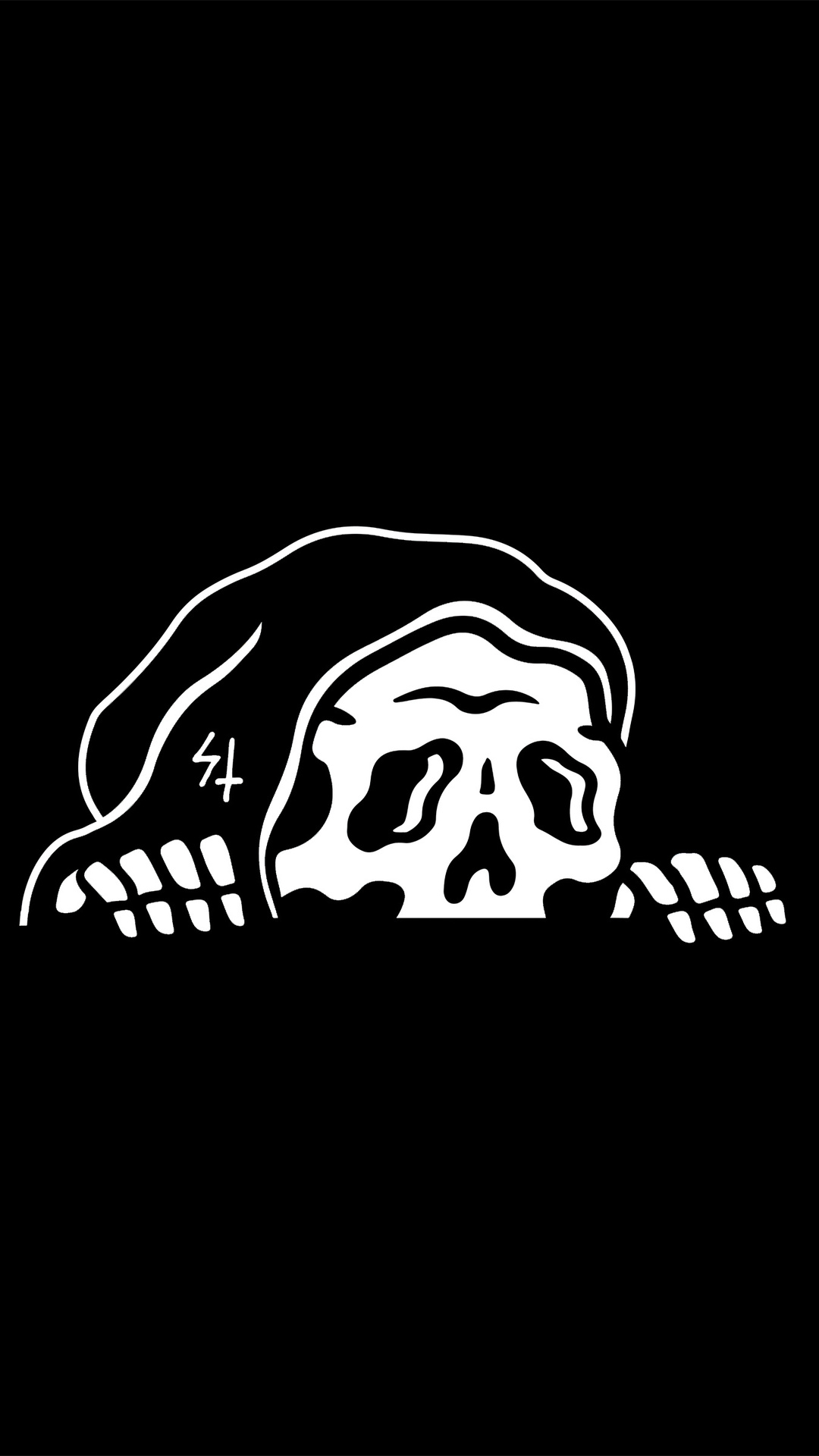 1080x1920 Skull Dark Black Minimal 4k Iphone 7,6s,6 Plus, Pixel xl ,One  Plus 3,3t,5 HD 4k Wallpapers, Images, Backgrounds, Photos and Pictures