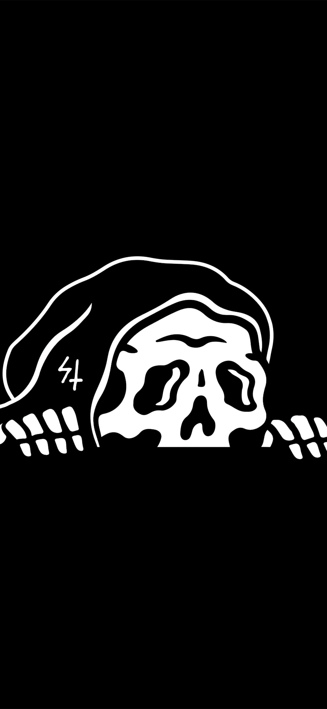 1125x2436 Skull Dark Black Minimal 4k Iphone XS,Iphone 10,Iphone X HD 4k  Wallpapers, Images, Backgrounds, Photos and Pictures