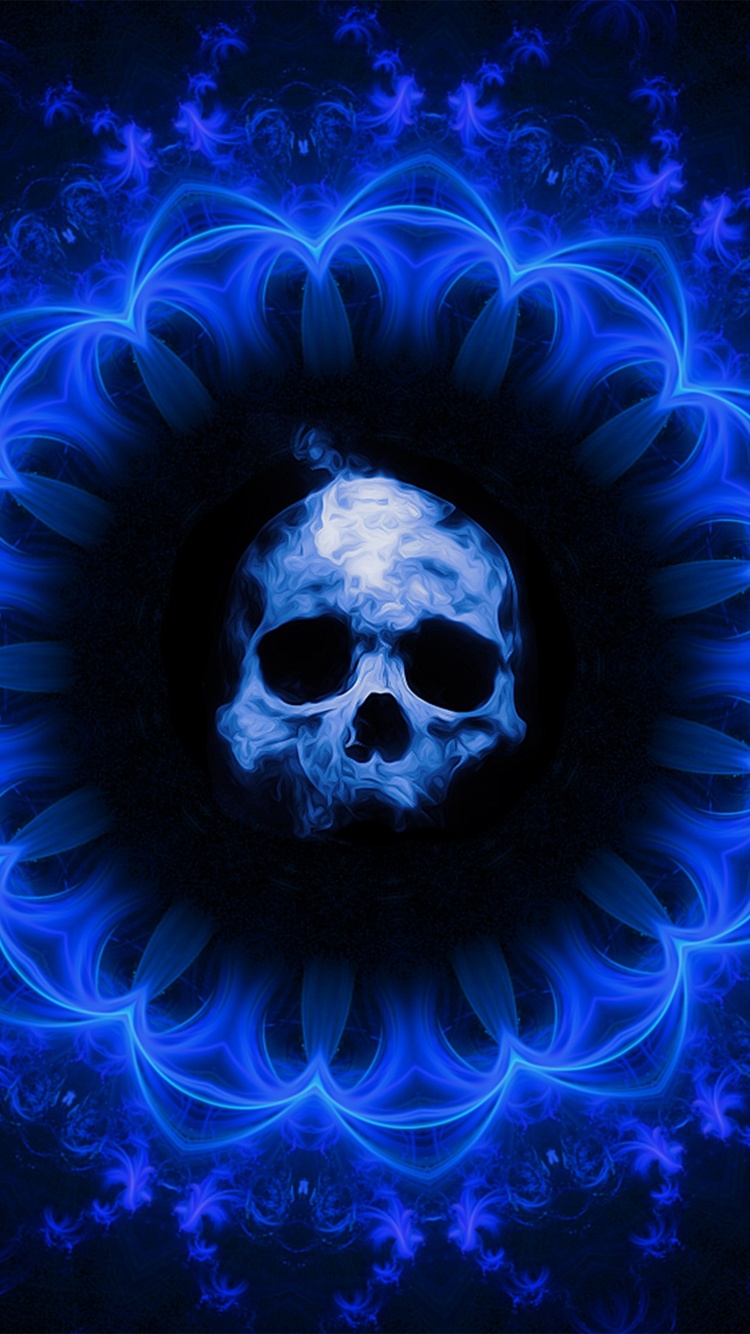 Blue Flame Skull Wallpaper  Apps on Google Play