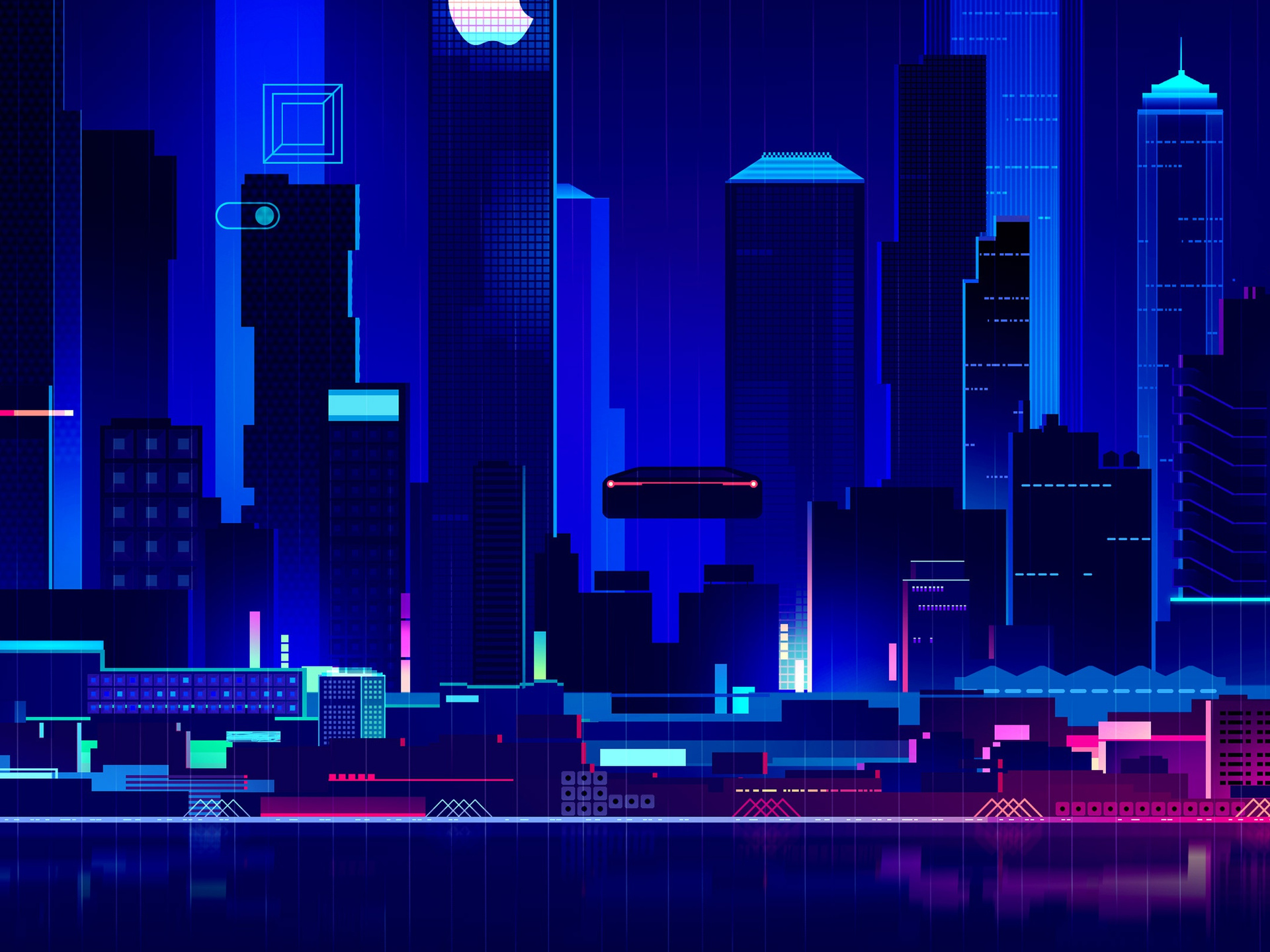 1920x1440 Skyscraper Synthwave Digital Art 4k 1920x1440 Resolution HD ...