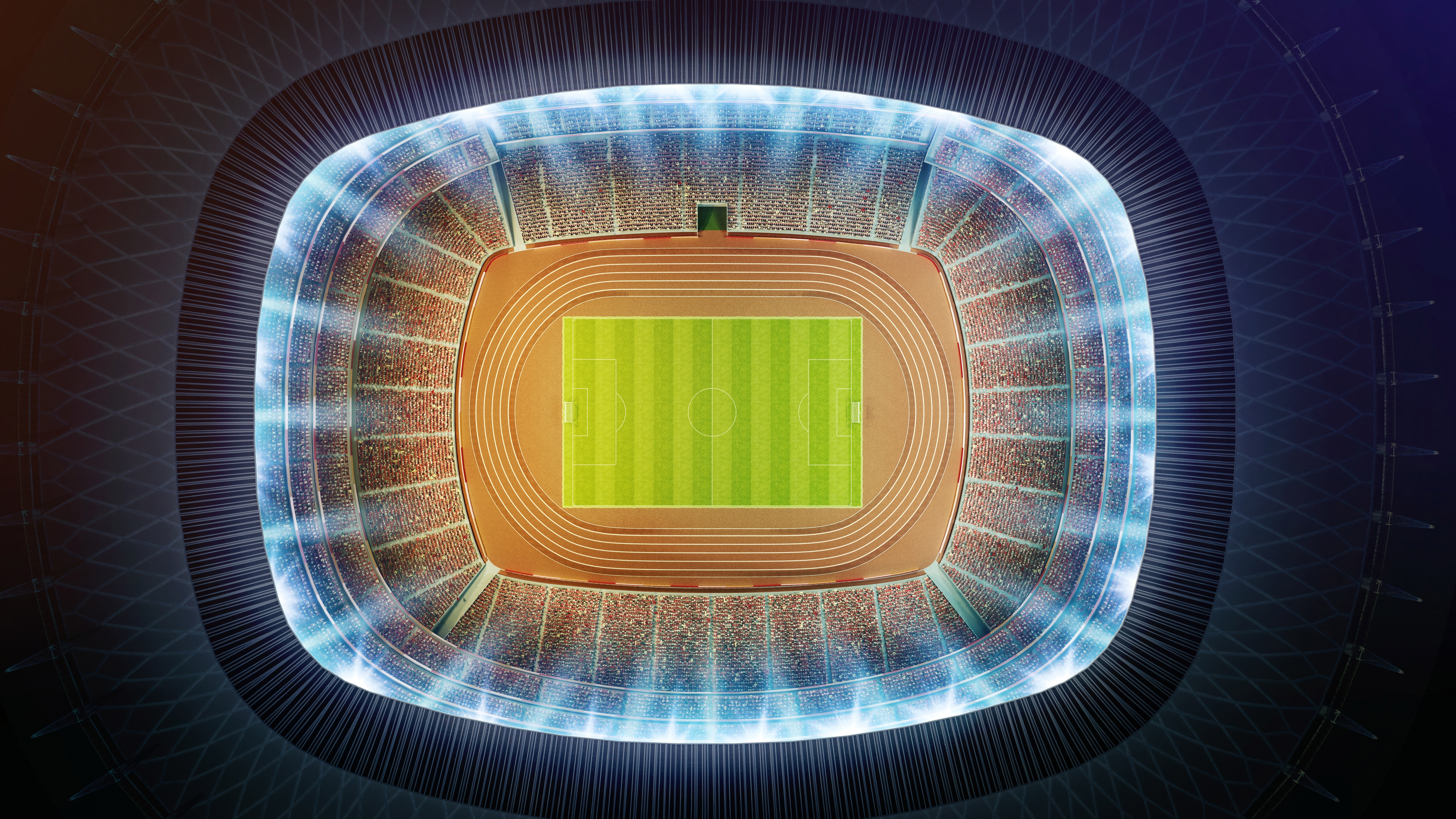 Soccer Stadium Top View 8k Wallpaper In 7680x4320 Resolution
