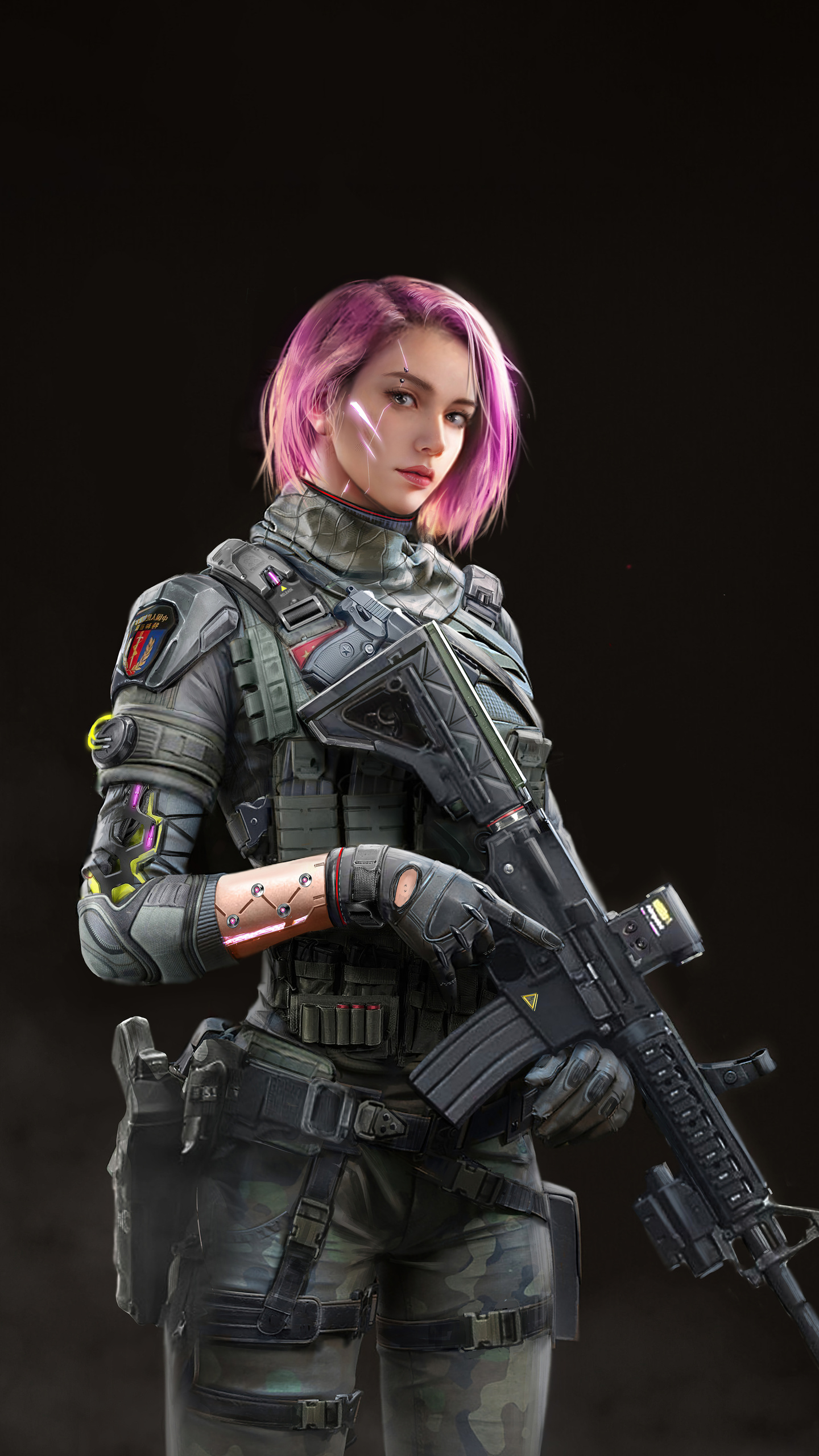 1440x2560 Special Forces Scifi Girl 5k Samsung Galaxy S6,S7 ,Google ...