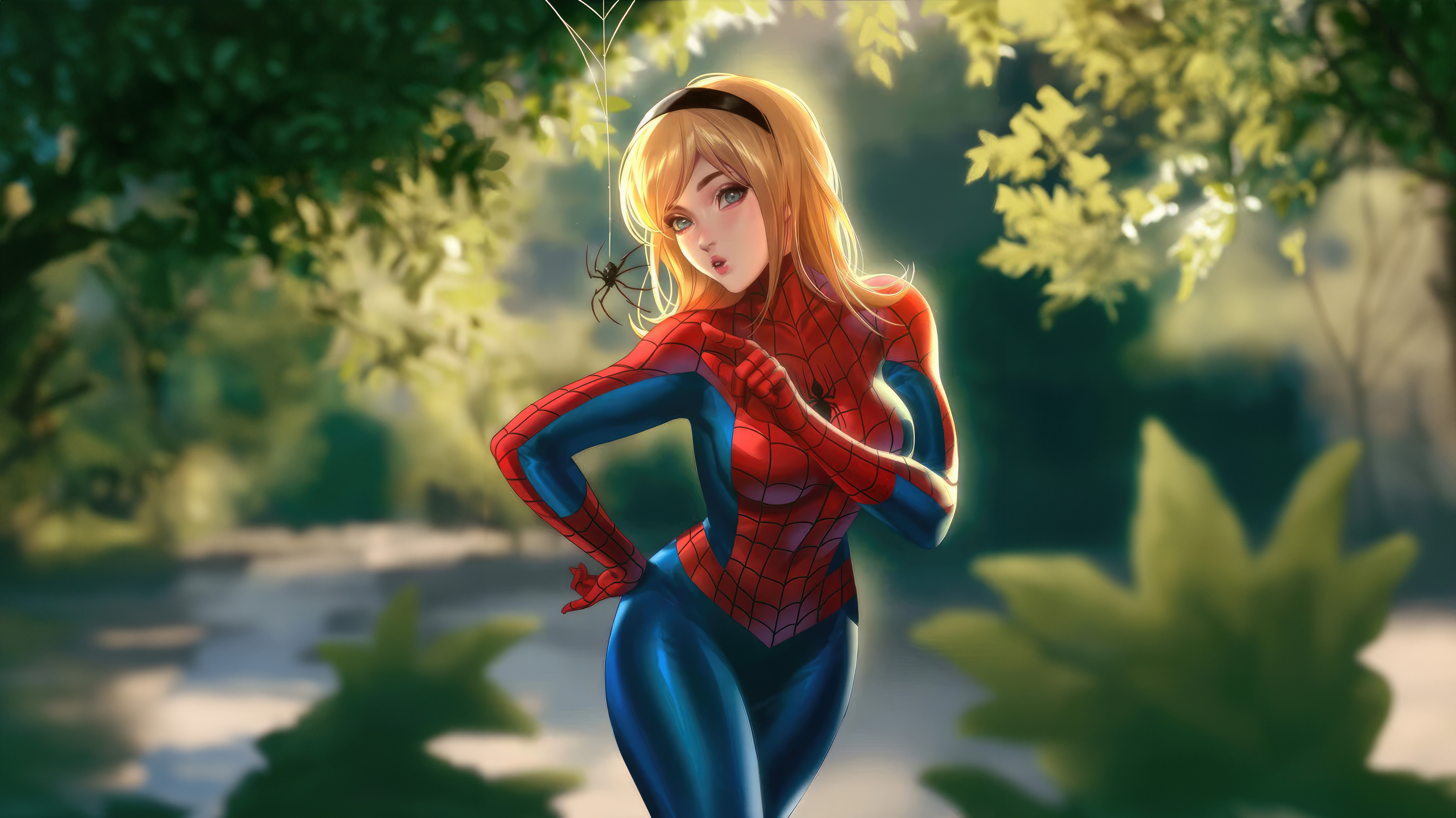 3840x2160 Spider Girl Web Of Protection 4K ,HD 4k Wallpapers,Images ...