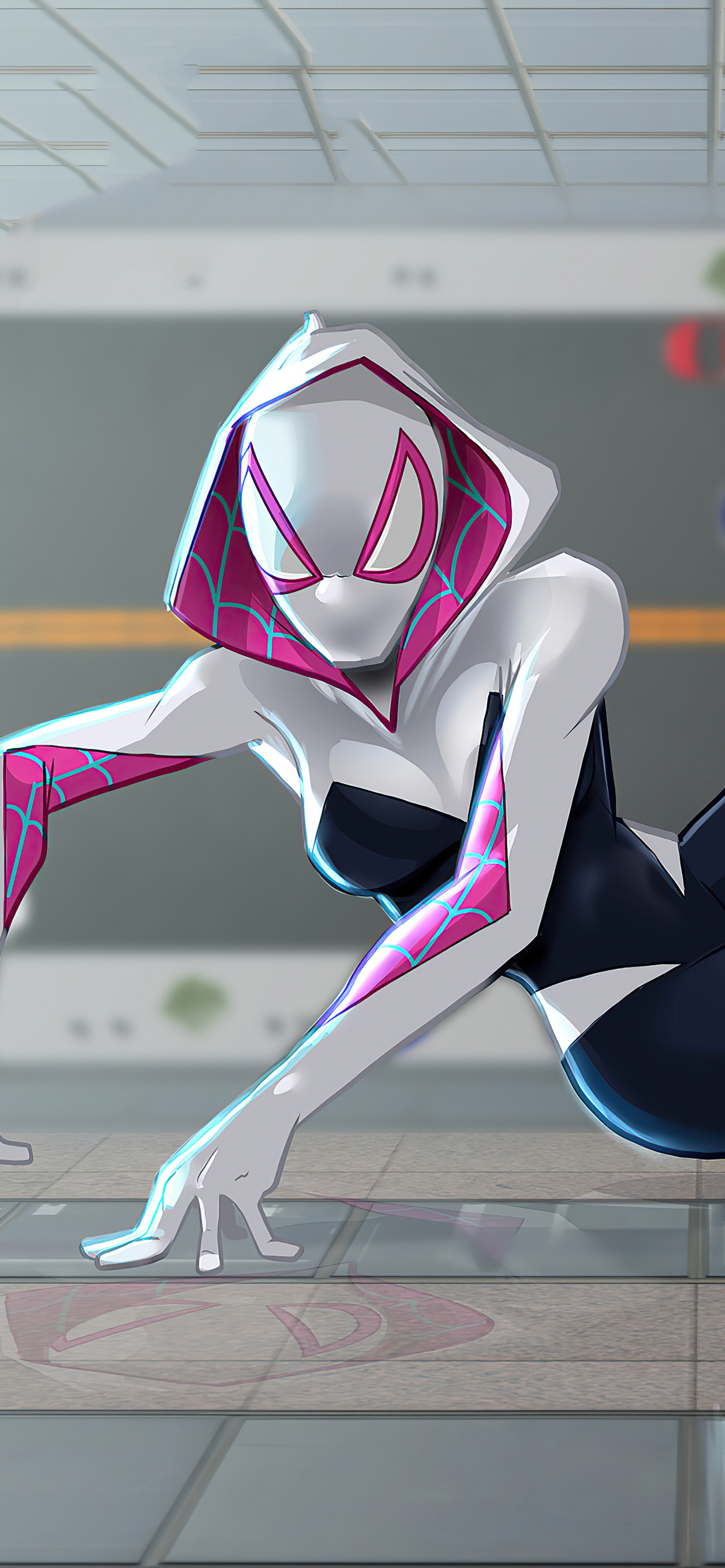 1242x2688 Spider Gwen In City Buliding Iphone XS MAX HD 4k Wallpapers ...