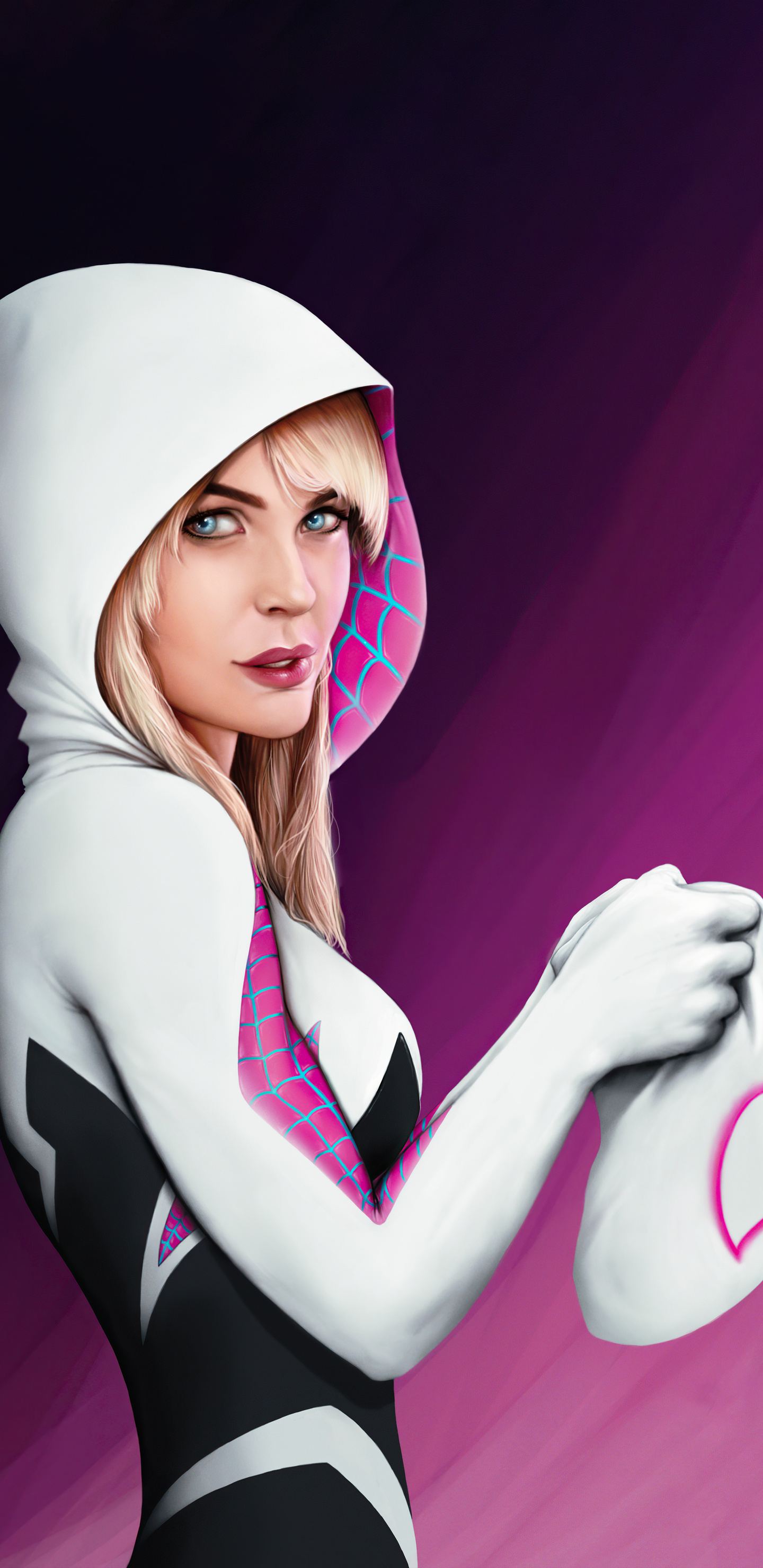 1440x2960 Spider Gwen Mask Off Samsung Galaxy Note 9,8, S9,s8,s8+ Qhd 