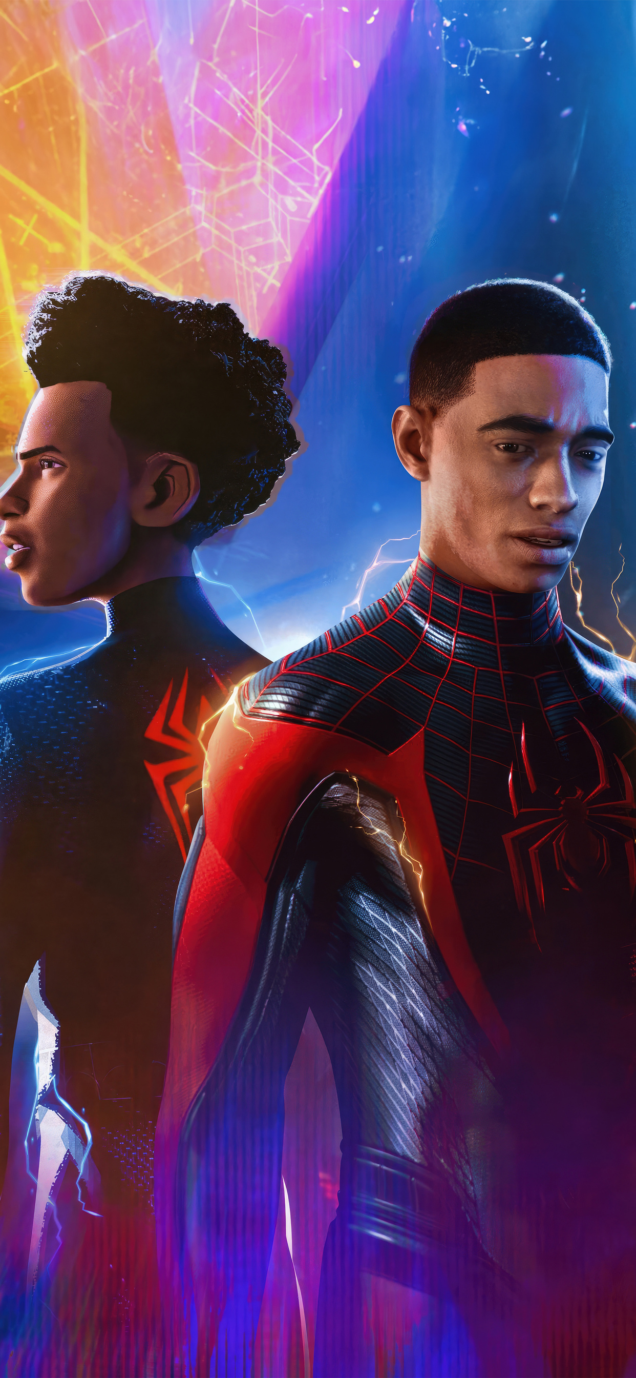 1242x2688 Spider Man Across The Spider Verse Miles Morales Insomniac ...