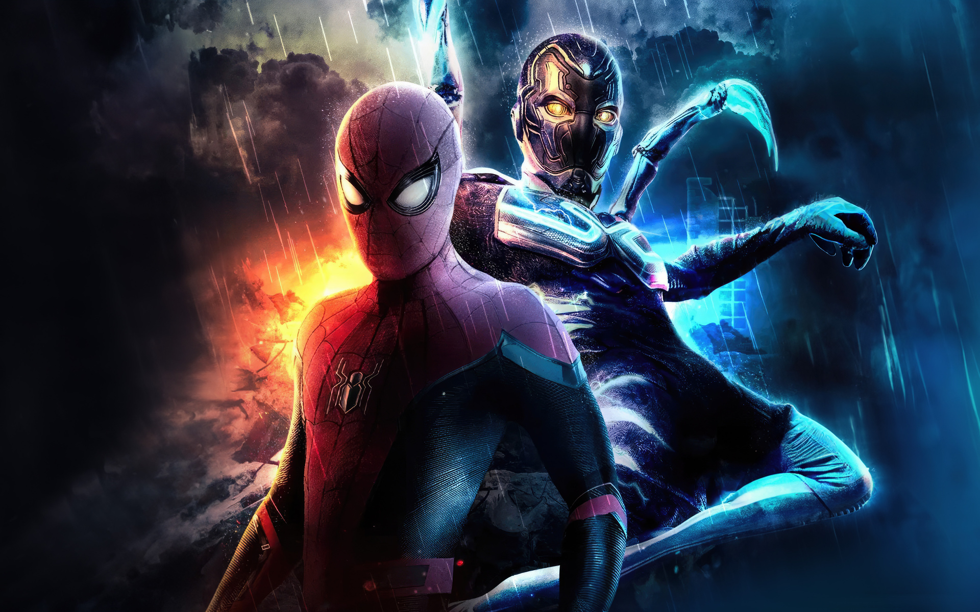 1920x1200 Spider Man And Blue Beetle Team Up 1080P Resolution ,HD 4k ...