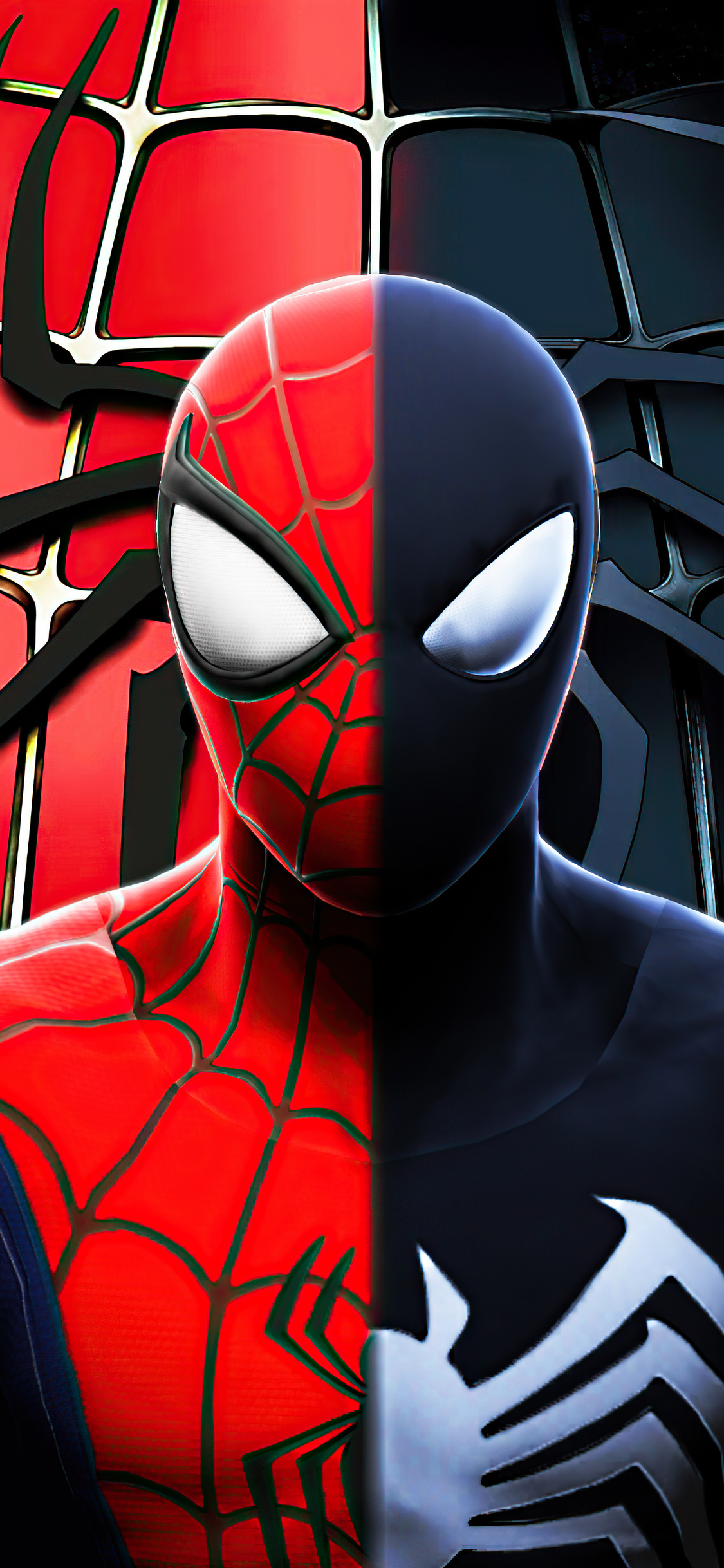 1125x2436 Spider Man Classic And Symbiote Iphone XS,Iphone 10,Iphone X ...