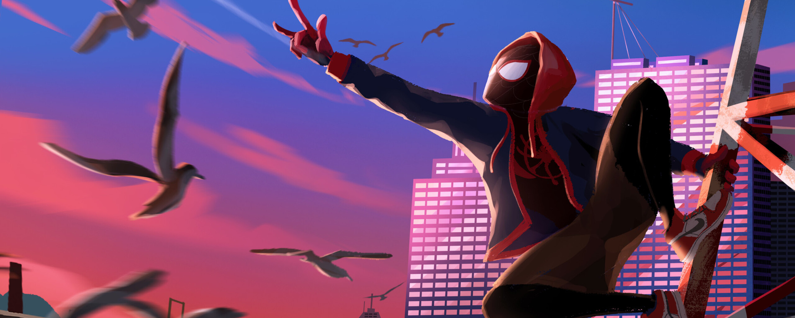 Spider Man Into The Spider Verse Art In 2560x1024 Resolution. spider-man-in...
