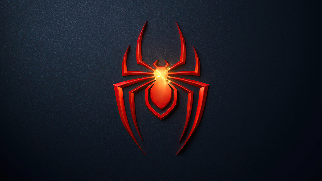 1366x768 Spider Man Miles Morales Ps5 Game Logo 4k ...
