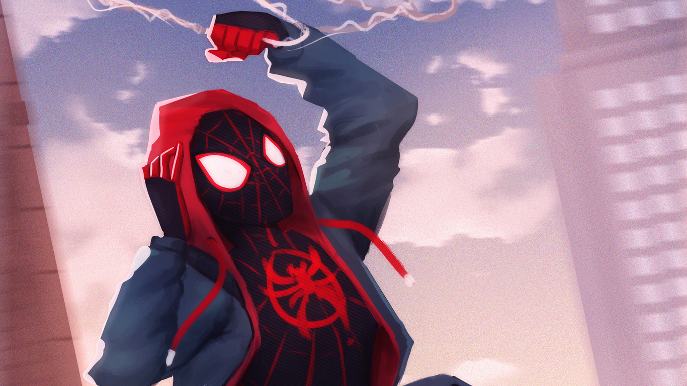 Download wallpaper: Spider Man: Miles Morales screenshot 1366x768