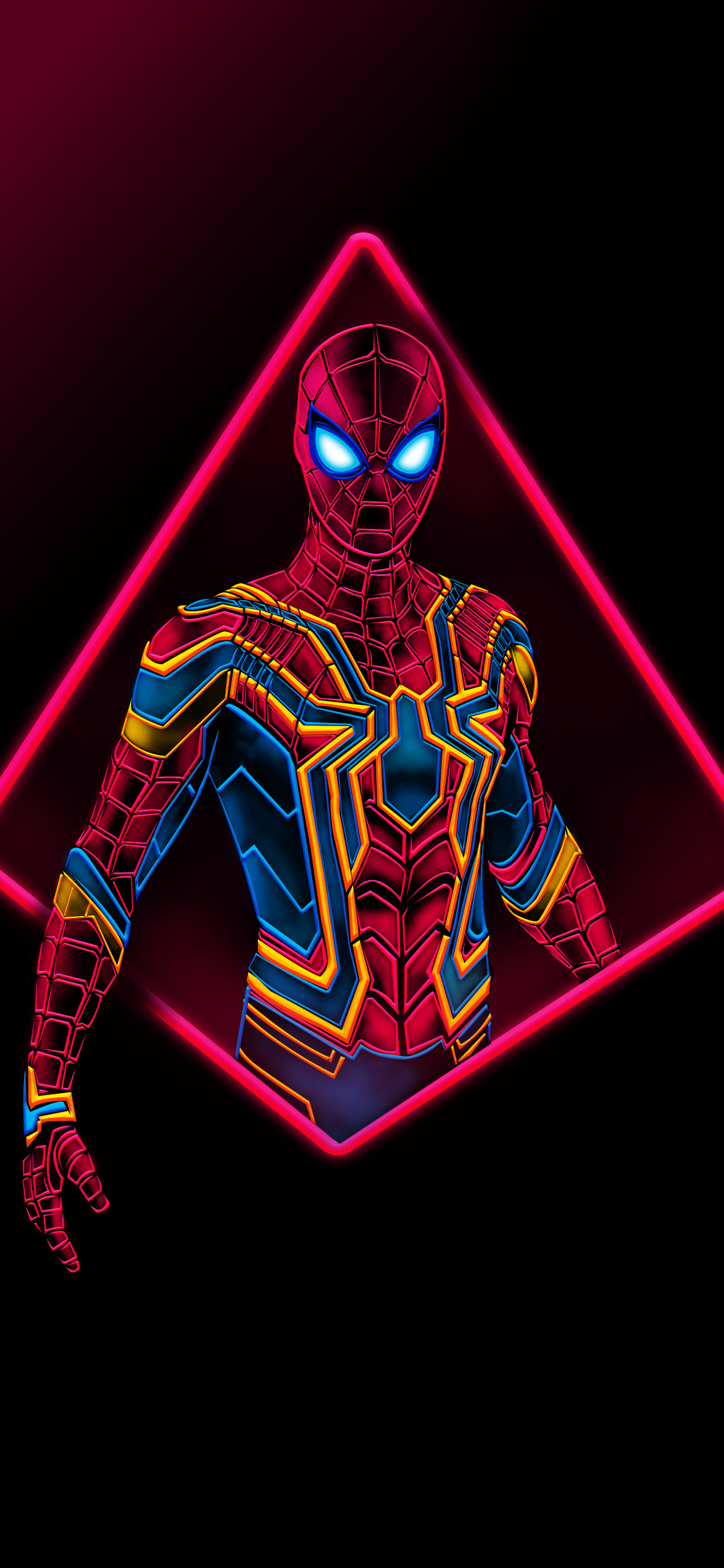 1125x2436 Spider Man Neon Artwork 5k Iphone XS,Iphone 10,Iphone X HD 4k ...