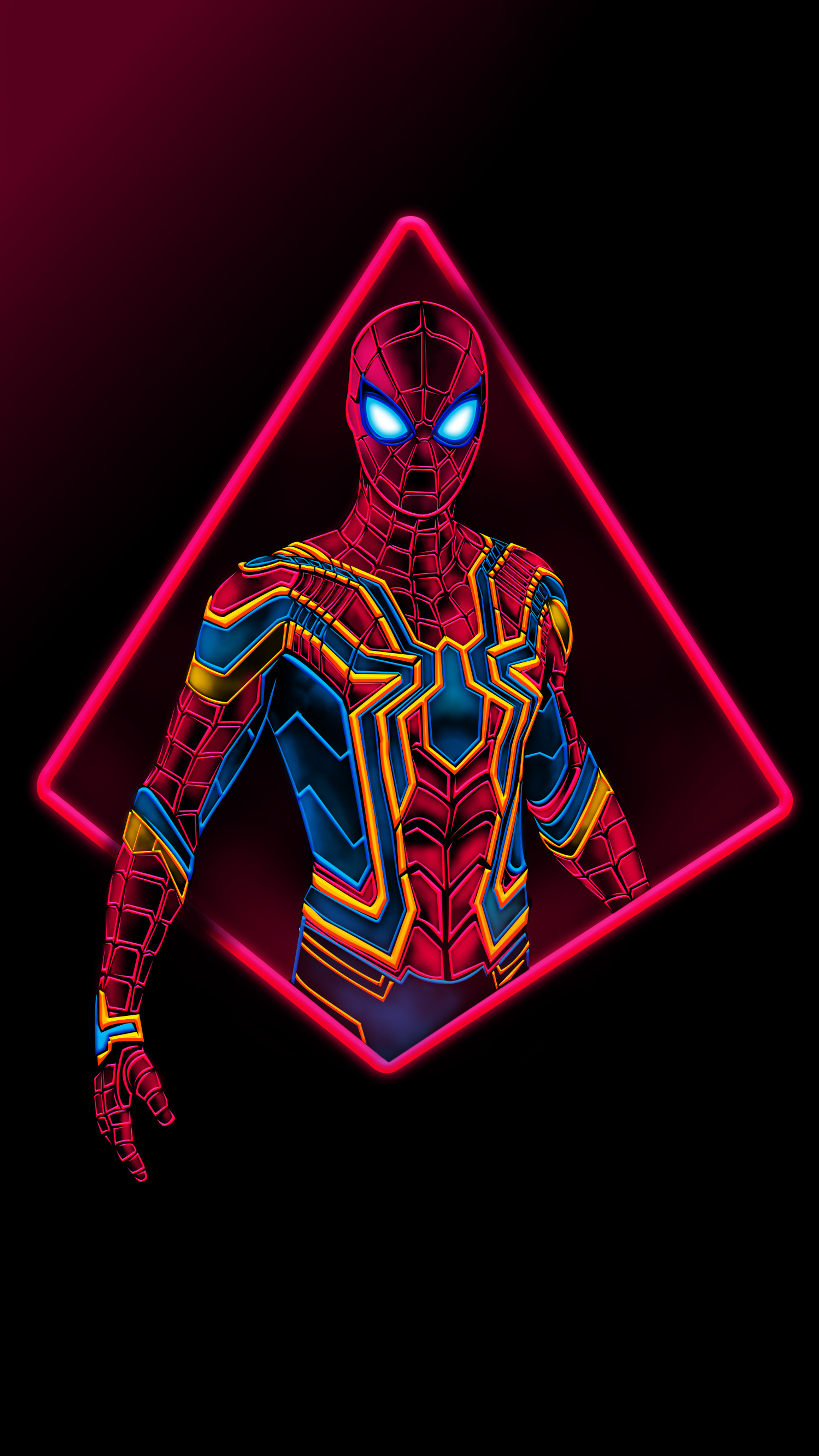 2160x3840 Spider Man Neon Artwork 5k Sony Xperia X,XZ,Z5 Premium ,HD 4k ...