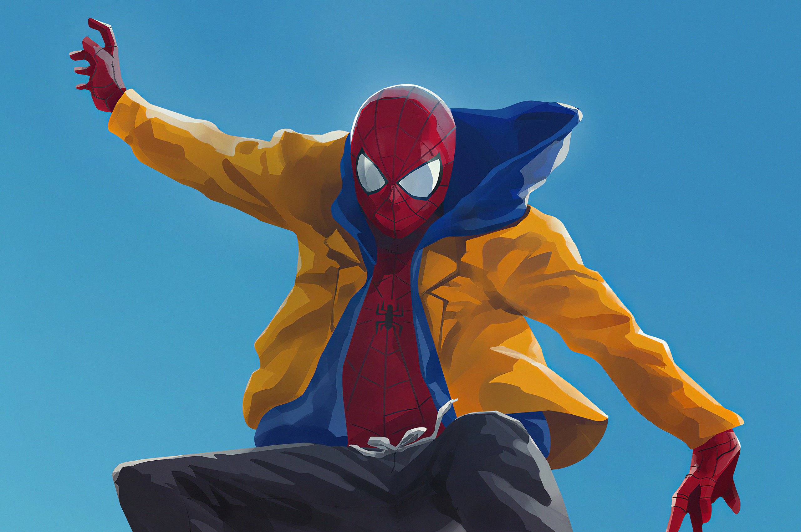 Spider Man Yellow Jacket In 2560x1700 Resolution. spider-man-yellow-...
