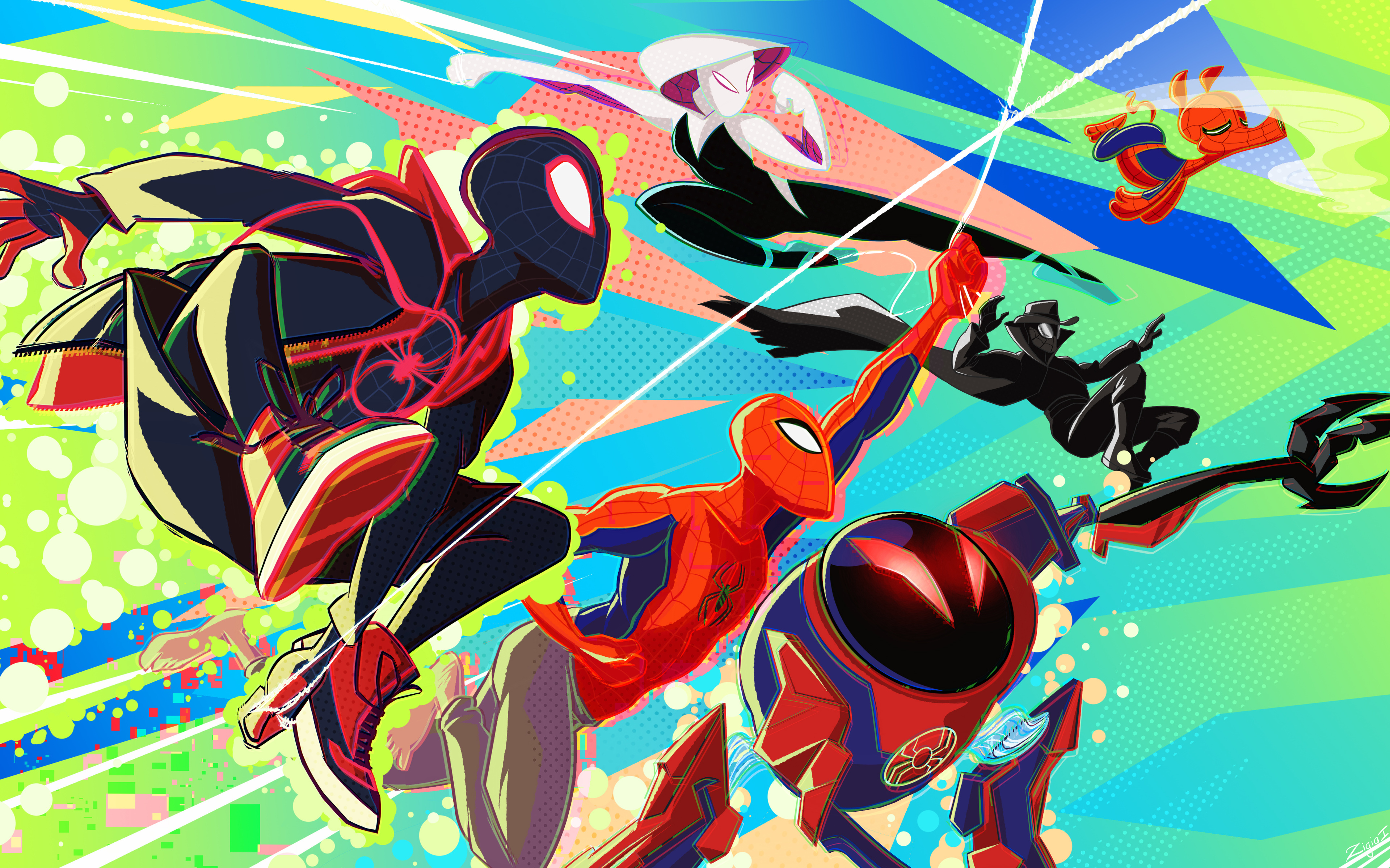 3840x2400 Spider Verse Heroes 4k 4K ,HD 4k Wallpapers,Images ...