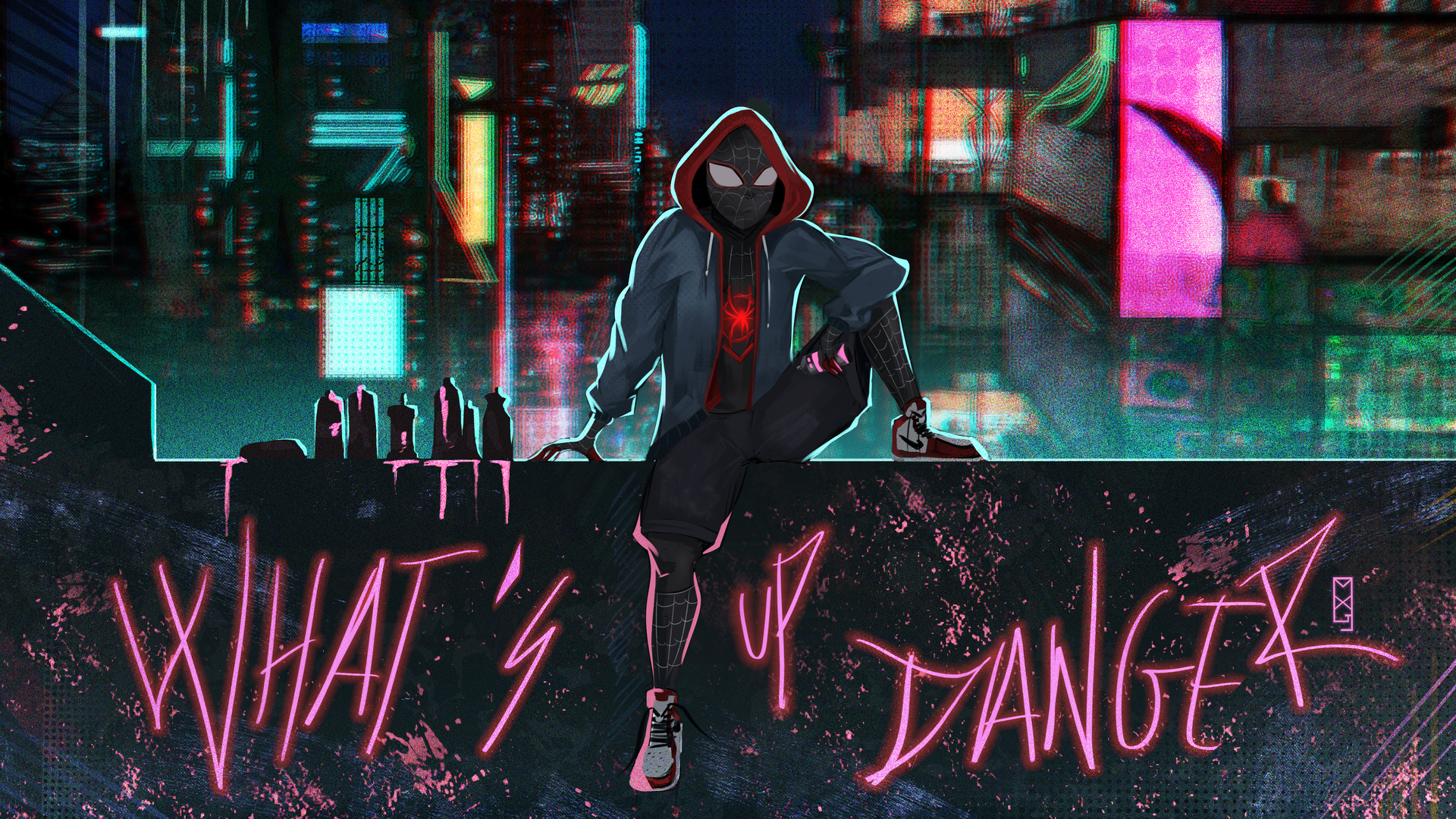 1920x1080 Spider Verse What Up Danger Laptop Full HD 1080P ...
