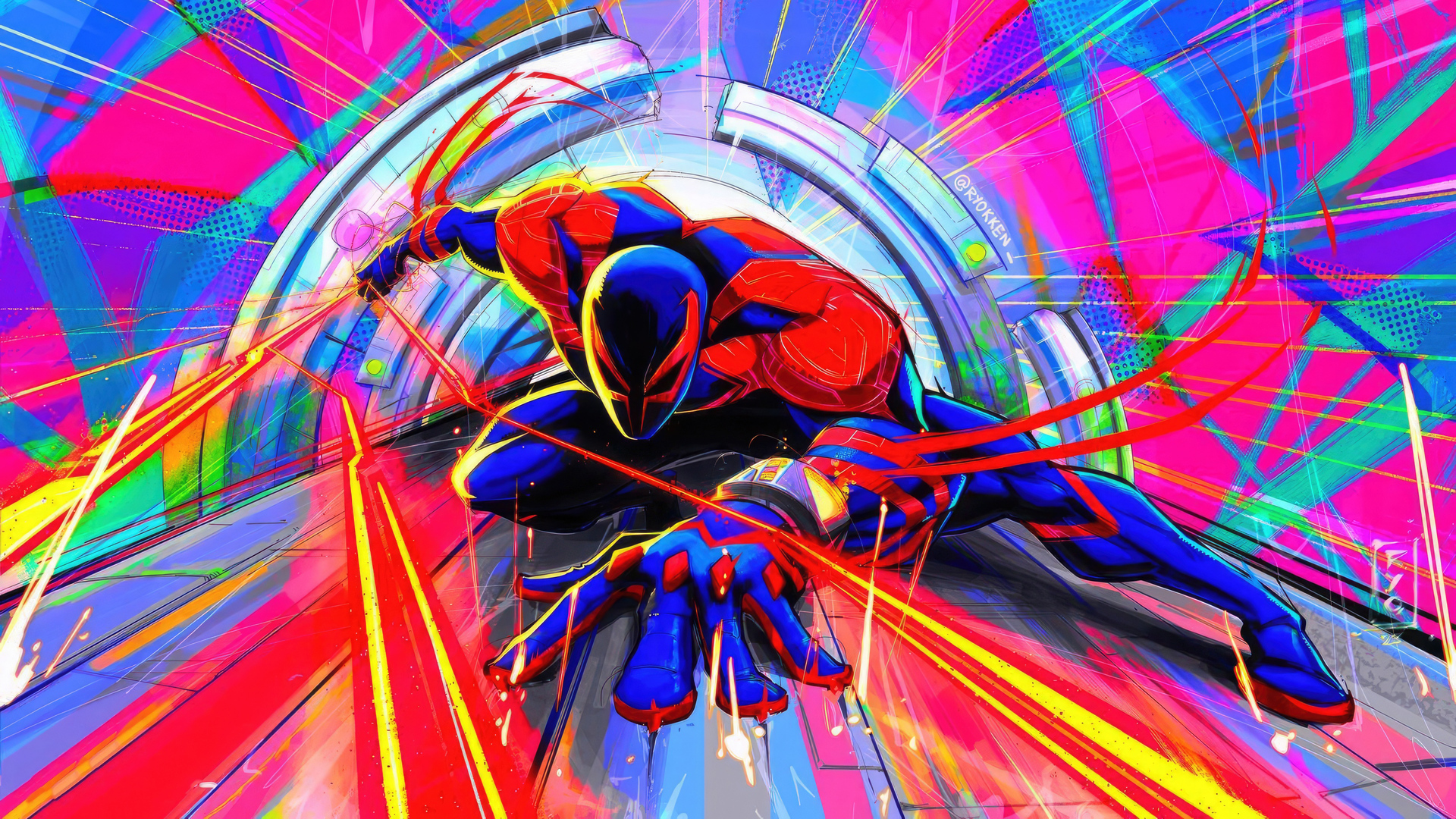 1920x1080 Spiderman 2099 Spider Man Across The Spider Verse 4k Laptop Full  HD 1080P ,HD 4k Wallpapers,Images,Backgrounds,Photos and Pictures
