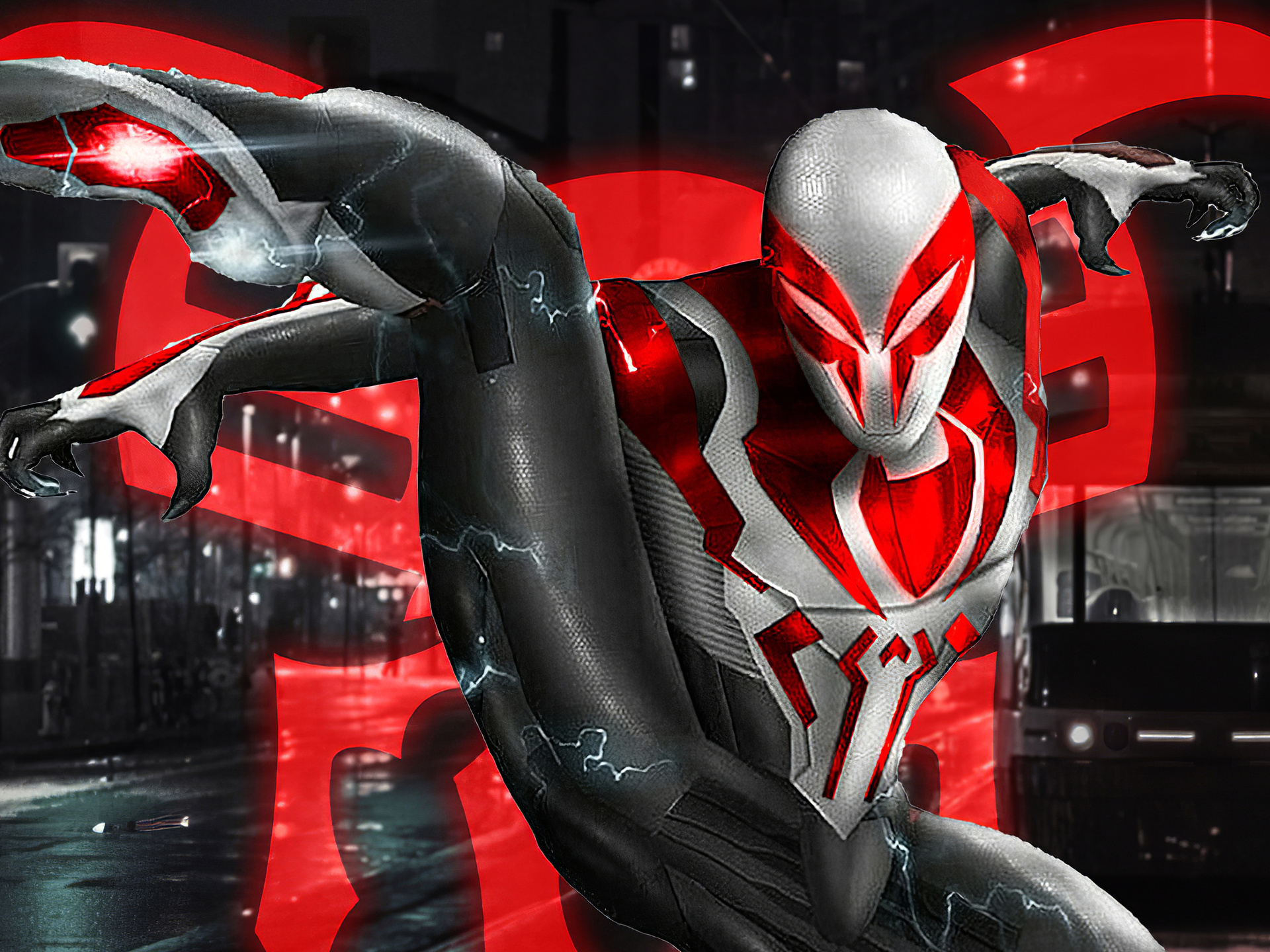 1920x1440 Spiderman 2099 White Neon 1920x1440 Resolution HD 4k ...