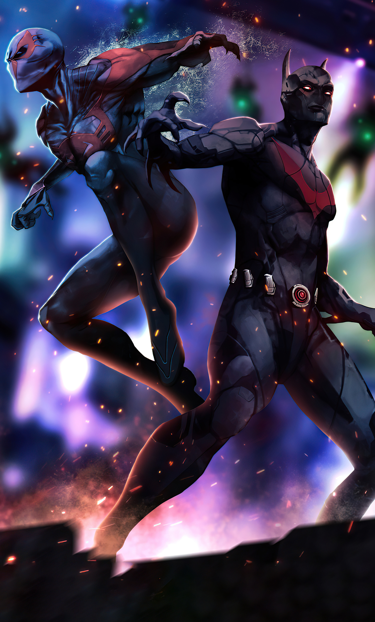 1280x2120 Spiderman 2099 X Batman Beyond iPhone 6+ HD 4k Wallpapers,  Images, Backgrounds, Photos and Pictures