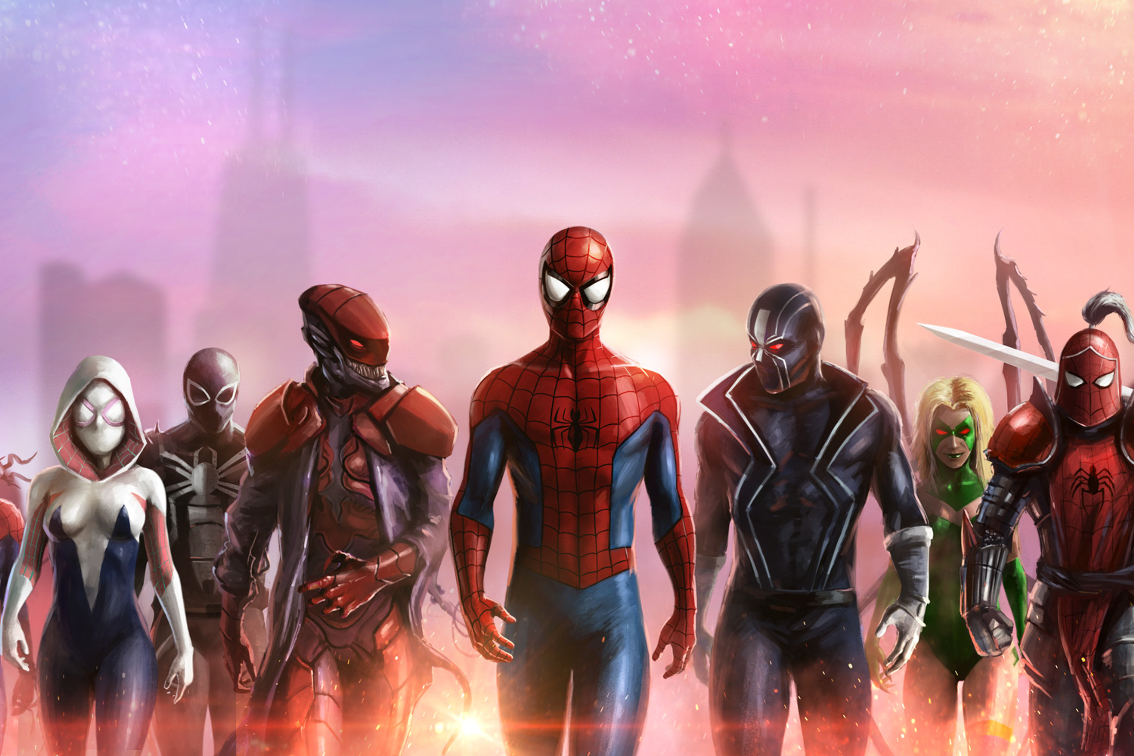 3840x2560 Spiderman And His Team 3840x2560 Resolution HD 4k Wallpapers ...