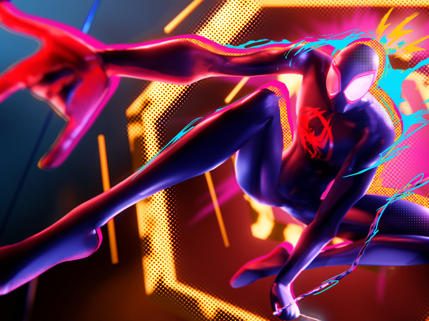 1400x1050 Spiderman Into Spiderverse In Fortnite 5k Wallpaper,1400x1050 ...