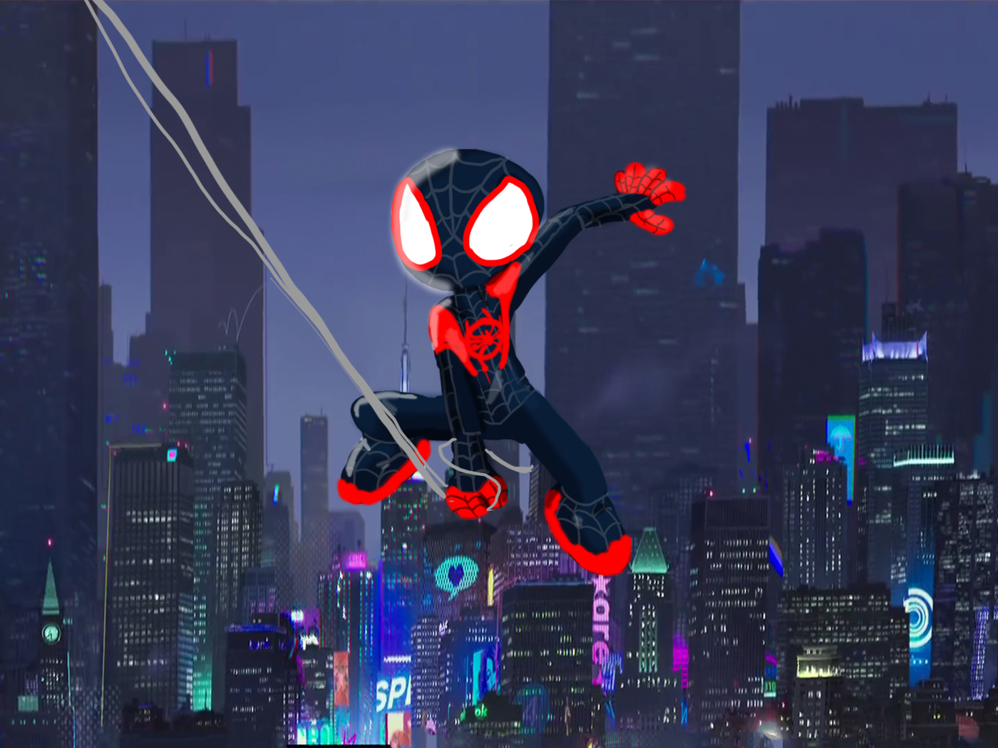 SpiderMan Into The Spider Verse Movie Artwork In 1400x1050 Resolution. spid...